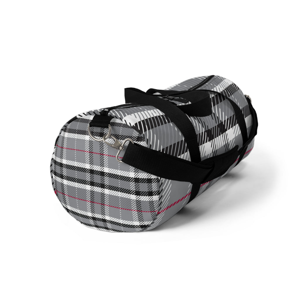 Designer Plaid Print Duffel Bag For Her Travel Bag Gift for Her Best Friend Gift Duffel Bag Modern Gym Yoga Gear for Fitness Enthusiasts Stylish Plaid Duffel Bag for Travel & Gym