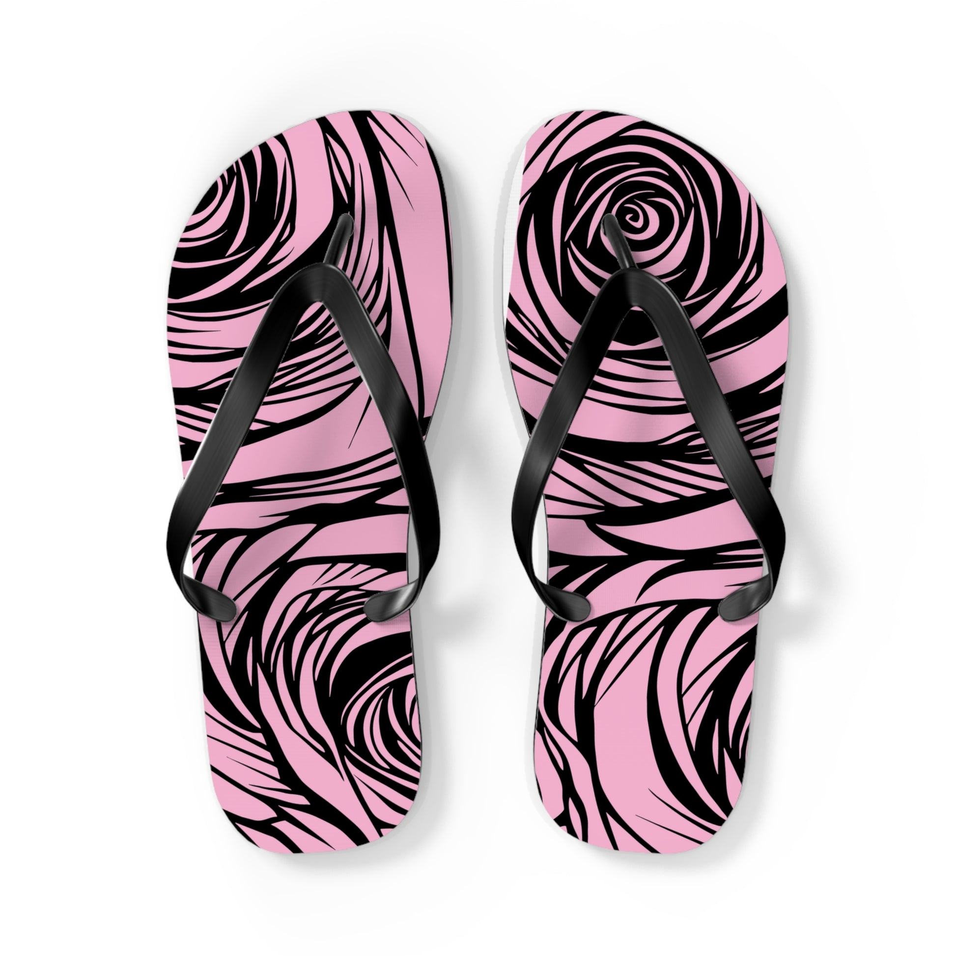 Floral Pattern Flip Flops, Summer Beach Sandals, Vacation Footwear, Outdoor Activities, Gift for Her