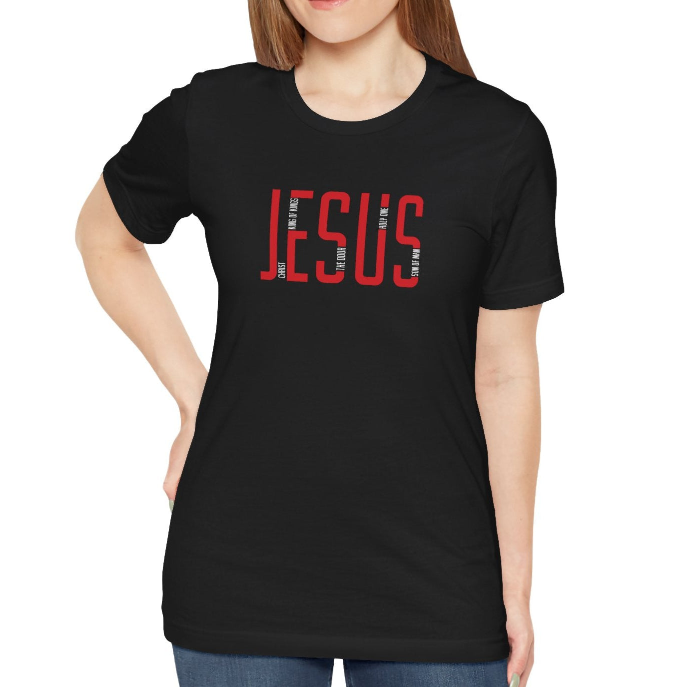 Unisex Jesus Graphic Tee Faith-Inspired Short Sleeve T-Shirt for Religious apparel Christian Mom Dad or Gift