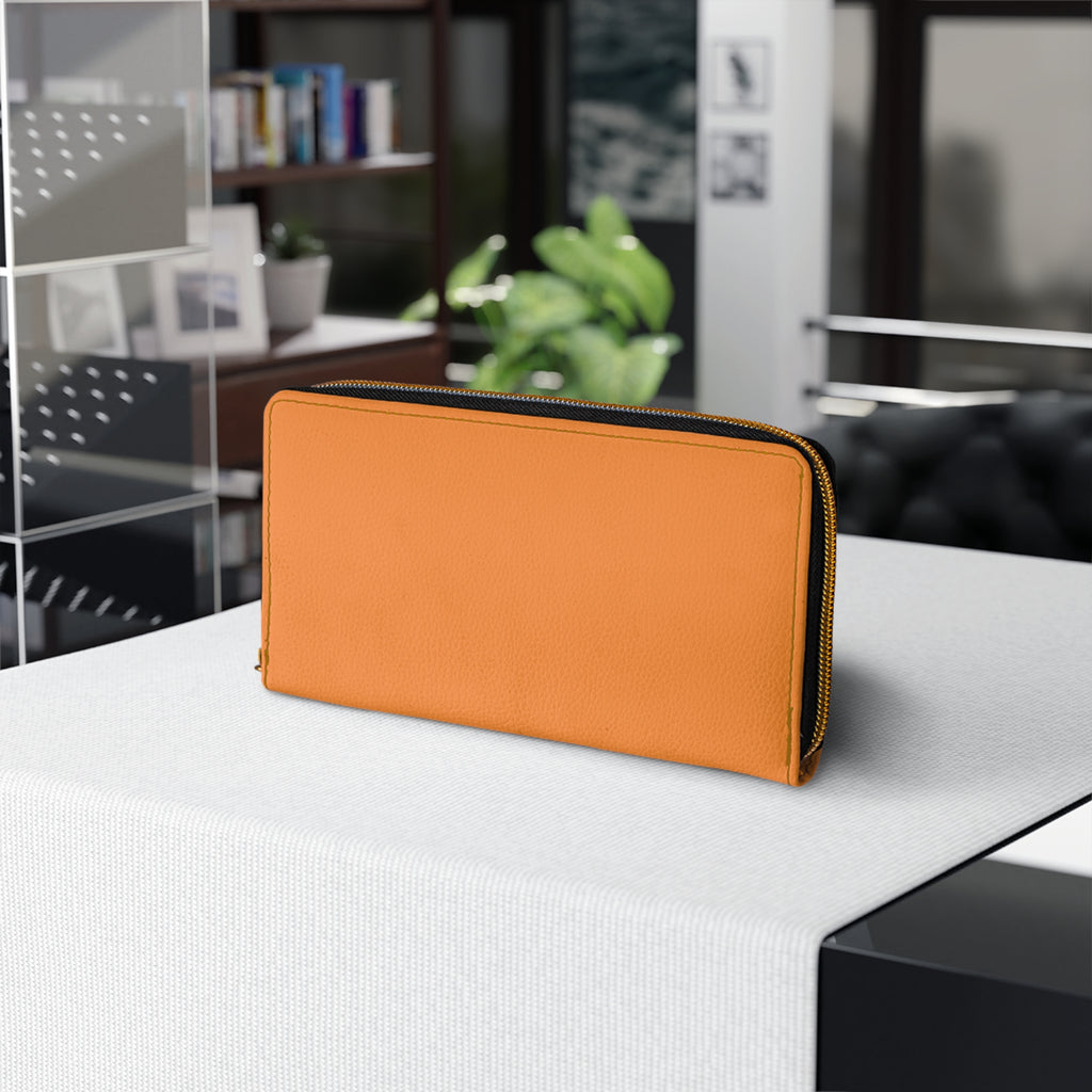 Orange Stylish Zipper Wallet - Perfect for Everyday Use, Secure Storage for Cards & Cash, Great Gift for Birthdays, Holidays, Travelers, Minimalist