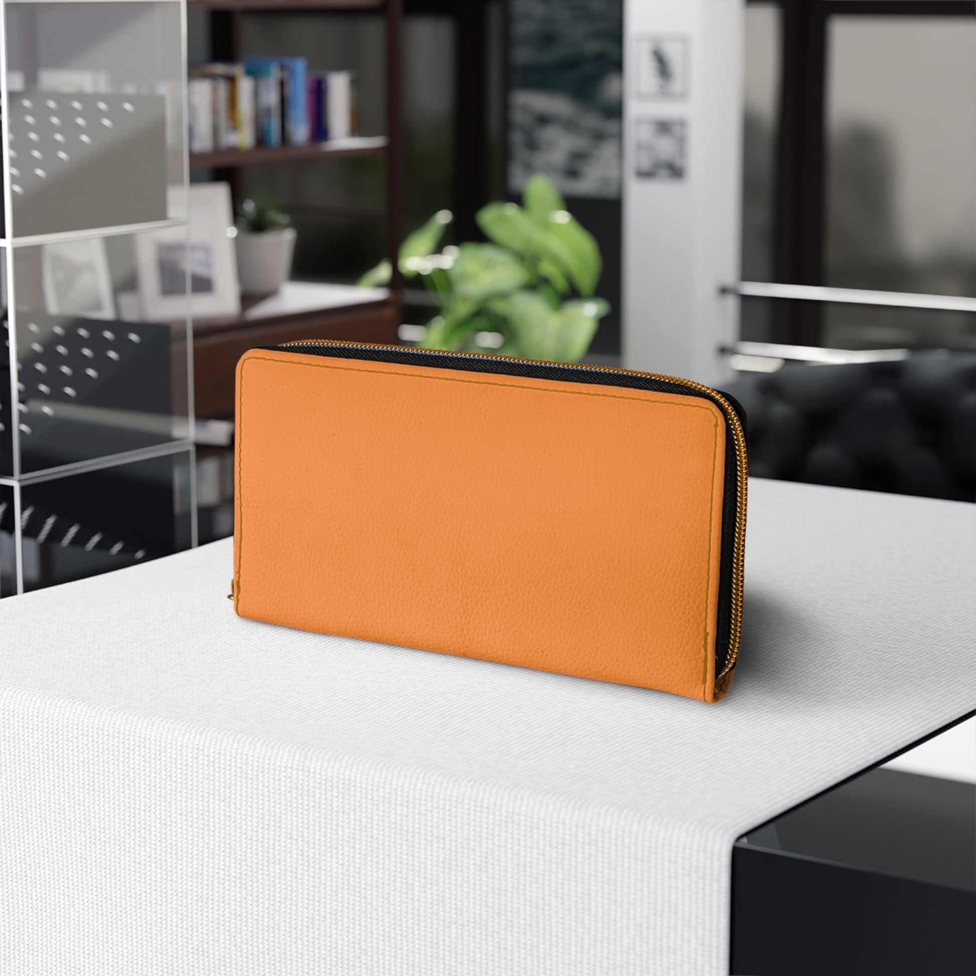 Orange Stylish Zipper Wallet - Perfect for Everyday Use, Secure Storage for Cards & Cash, Great Gift for Birthdays, Holidays, Travelers, Minimalist