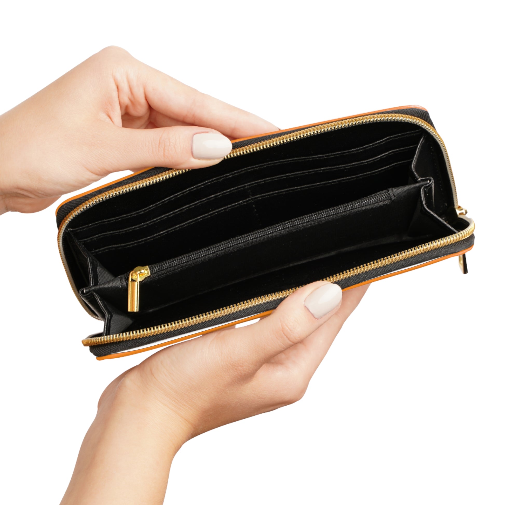 Orange Stylish Zipper Wallet - Perfect for Everyday Use, Secure Storage for Cards & Cash, Great Gift for Birthdays, Holidays, Travelers, Minimalist