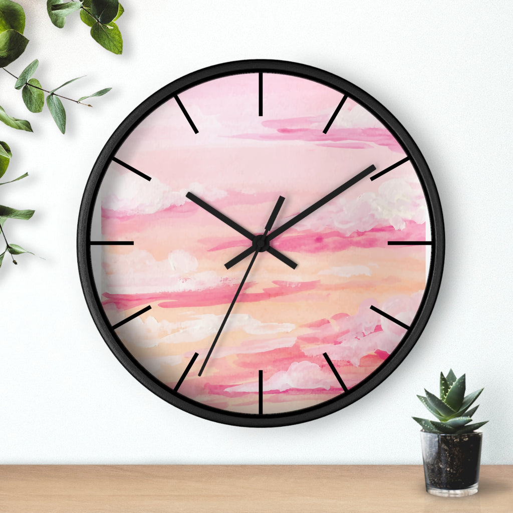 Pastel Sunset Wall Clock - Serene Home Decor for Relaxed Living
