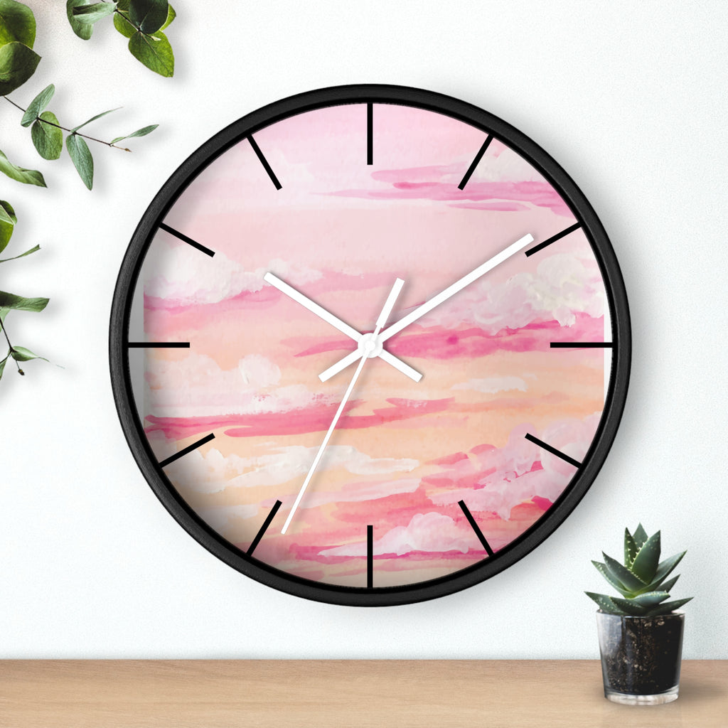 Pastel Sunset Wall Clock - Serene Home Decor for Relaxed Living