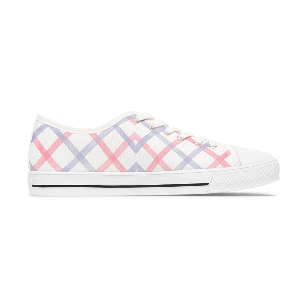 Women's Designer Soft Plaid Low Top Sneakers Womens Converse Sneakers Sneakers For Women Low Top Sneakers Canvas Lace Up Girls Ladies Flat