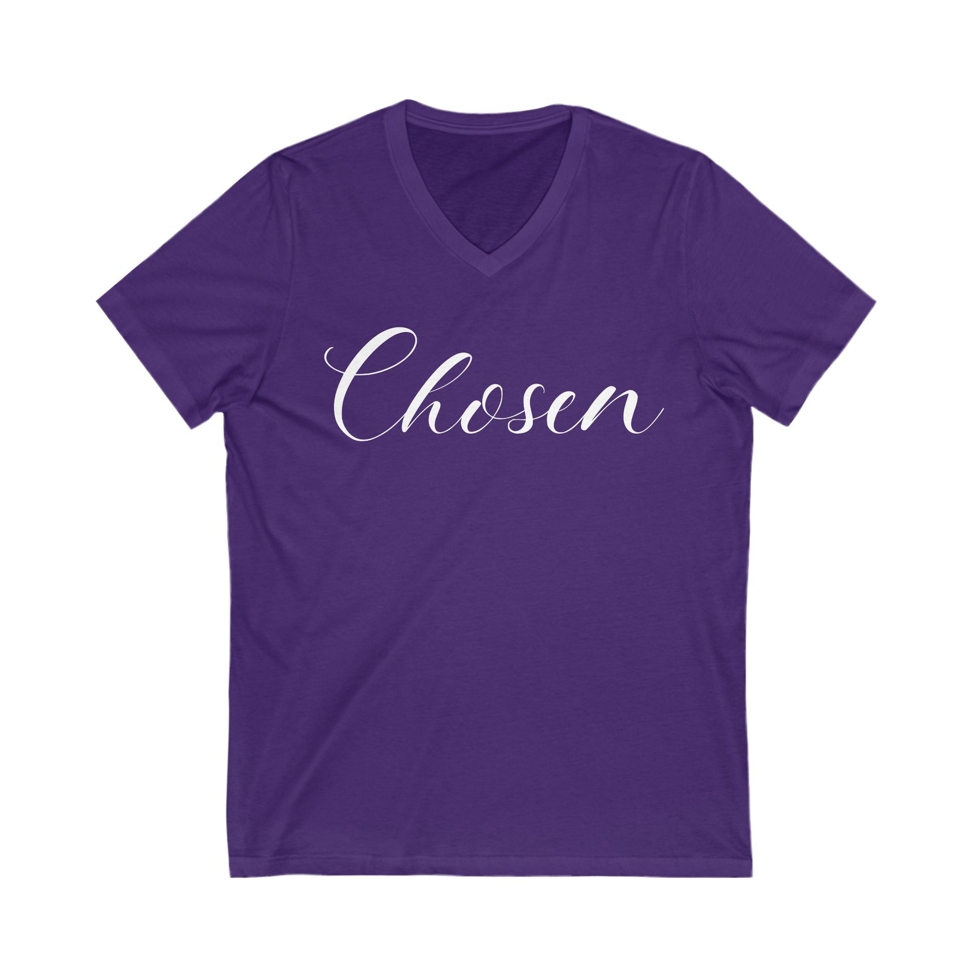 Christian Soft Cotton T-Shirt For Christian Women Gift Shirt V Neck Tee For Mom Gift Apparel Tee Chosen Tee
