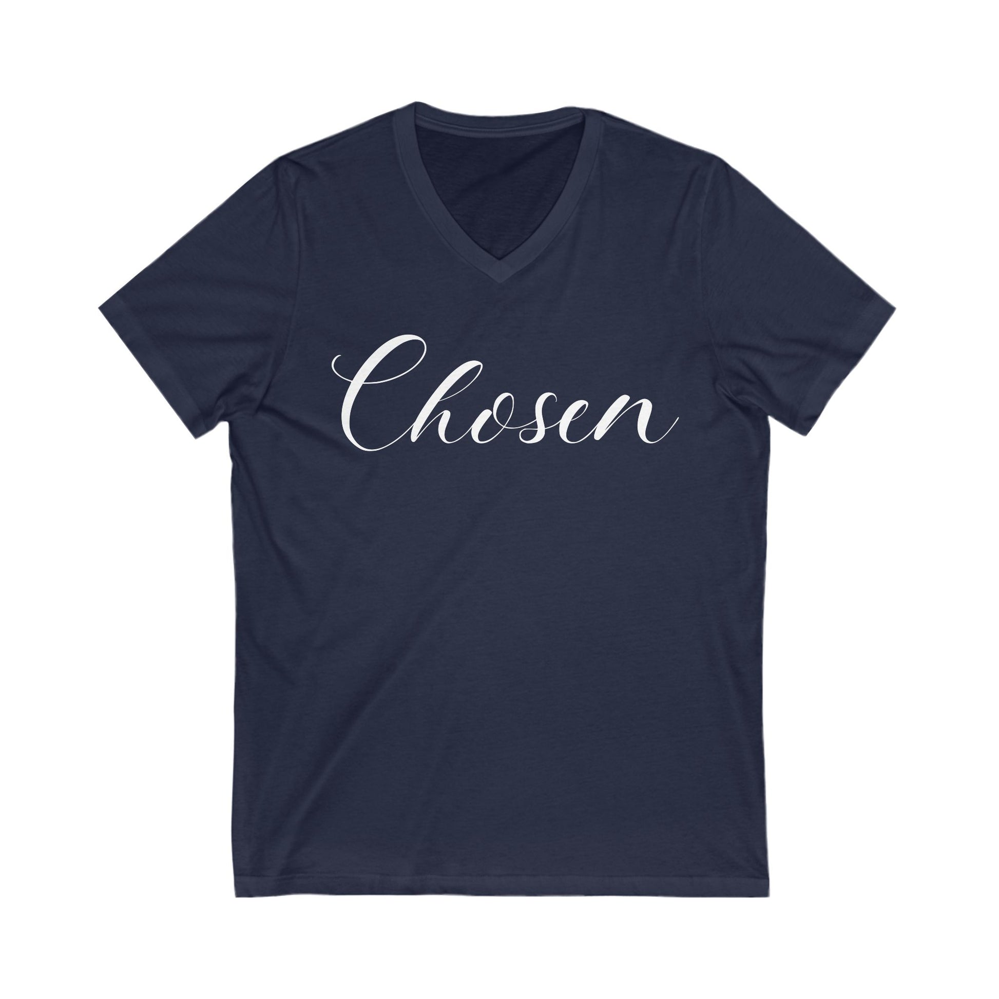 Christian Soft Cotton T-Shirt For Christian Women Gift Shirt V Neck Tee For Mom Gift Apparel Tee Chosen Tee
