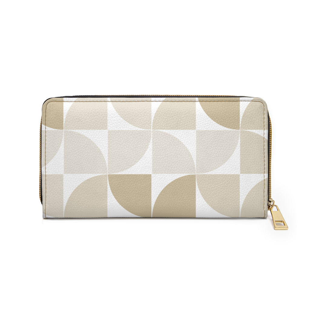 Modern Geometric Zipper Wallet, Stylish Organizer, Gift for Her, Chic Clutch, Essential Travel Accessory Minimalist Design