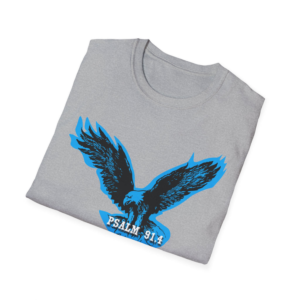 Eagle Tshirt For Men Women Bible Verse Shirt Gift For Mom Dad Softstyle T-Shirt Bible Verse Psalm 91 Tee