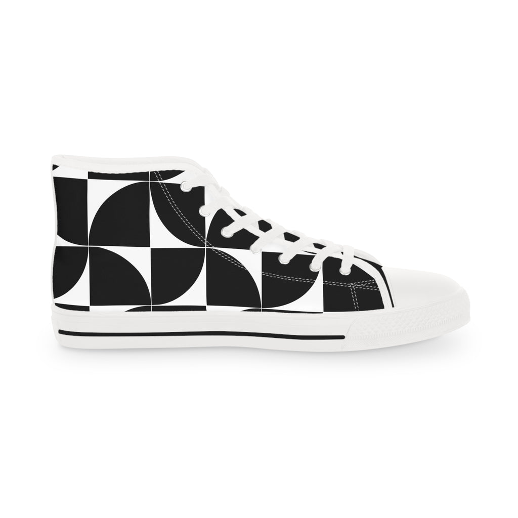 Mens Designer Stylish Black and White High Top Sneaker Trendy Footwear for Every Occasion Mens Sneakers