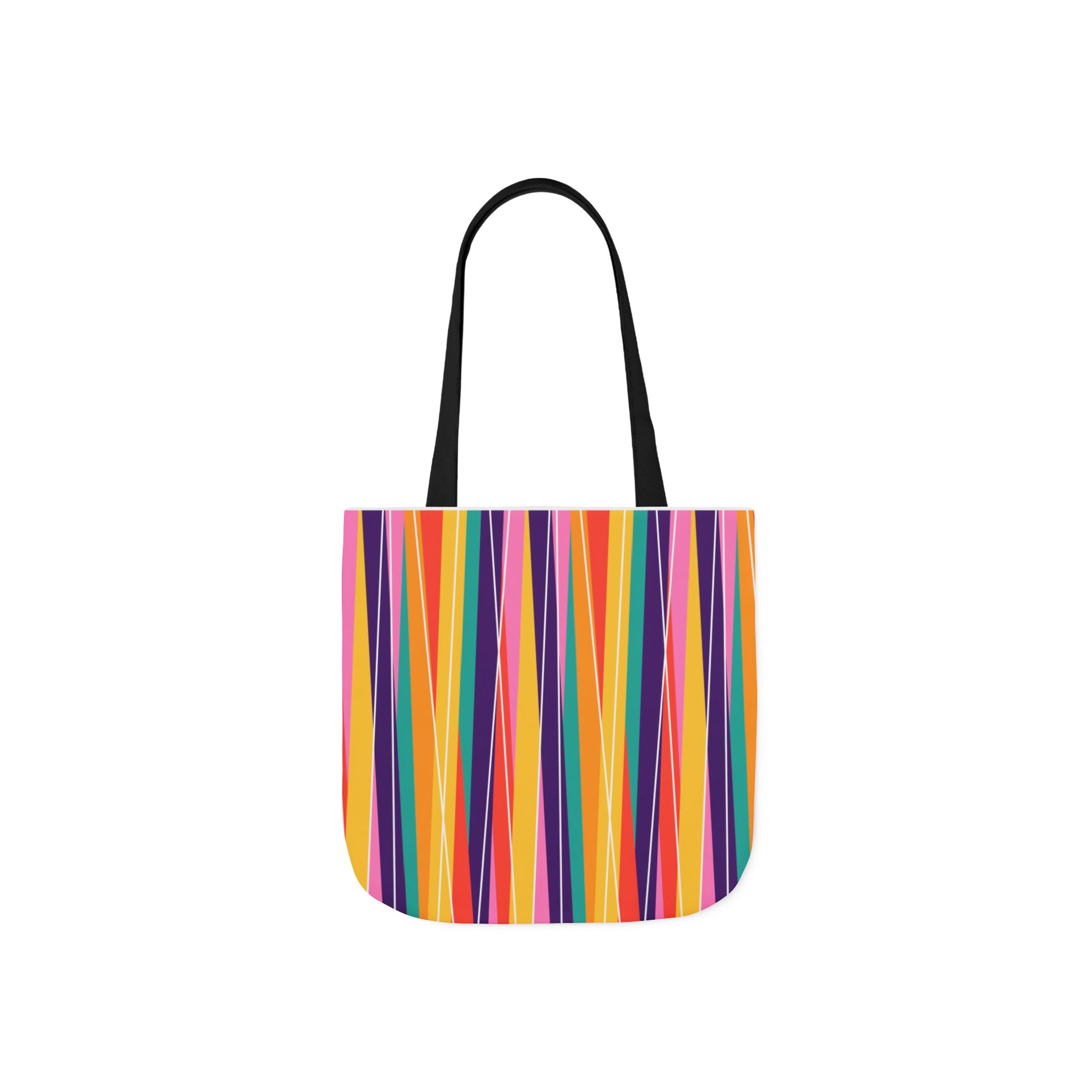 Colorful Striped Canvas Tote Bag, Fun Gift for Beach, Shopping, Travel, Eco-Friendly Bag, Summer Essential, Bright Design