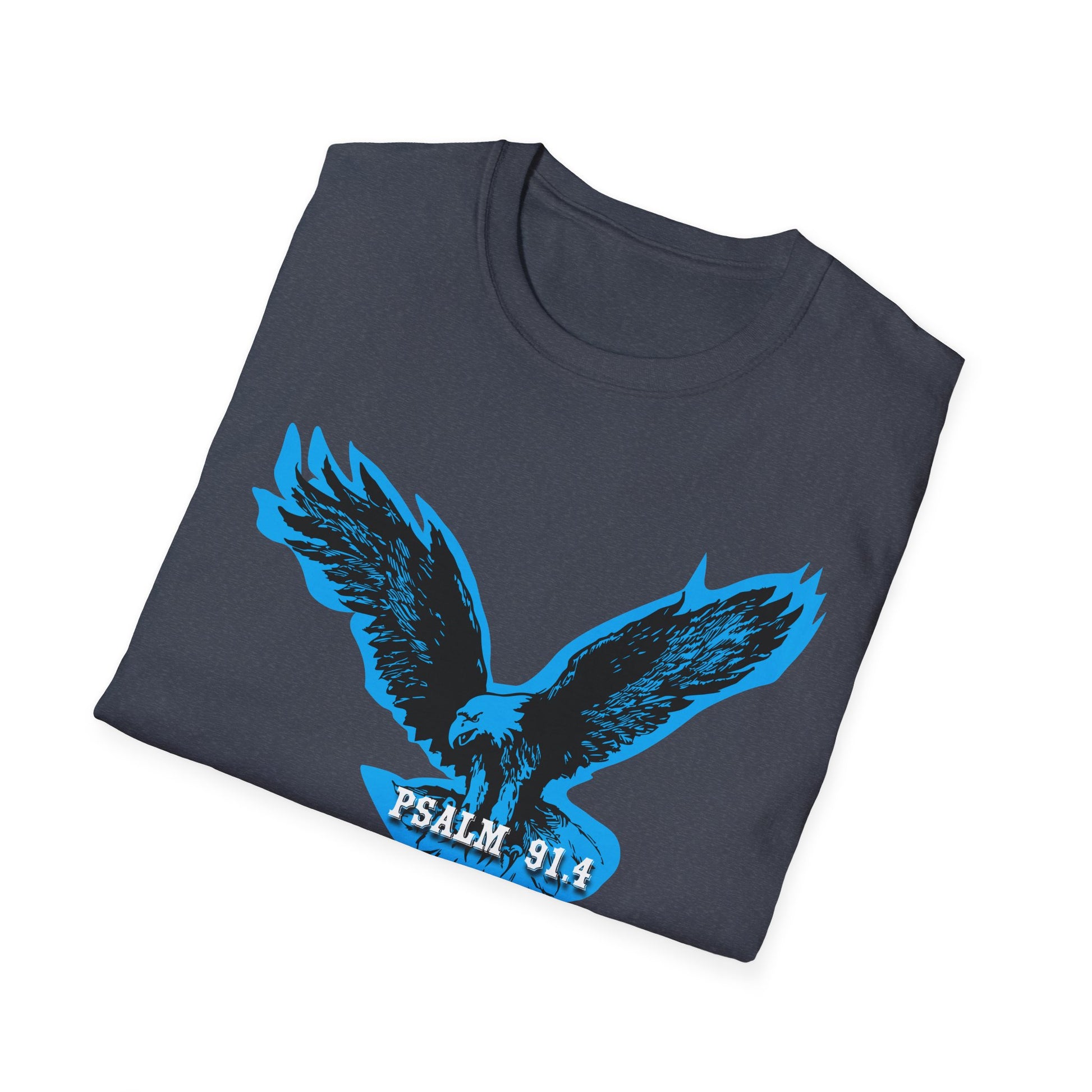 Eagle Tshirt For Men Women Bible Verse Shirt Gift For Mom Dad Softstyle T-Shirt Bible Verse Psalm 91 Tee