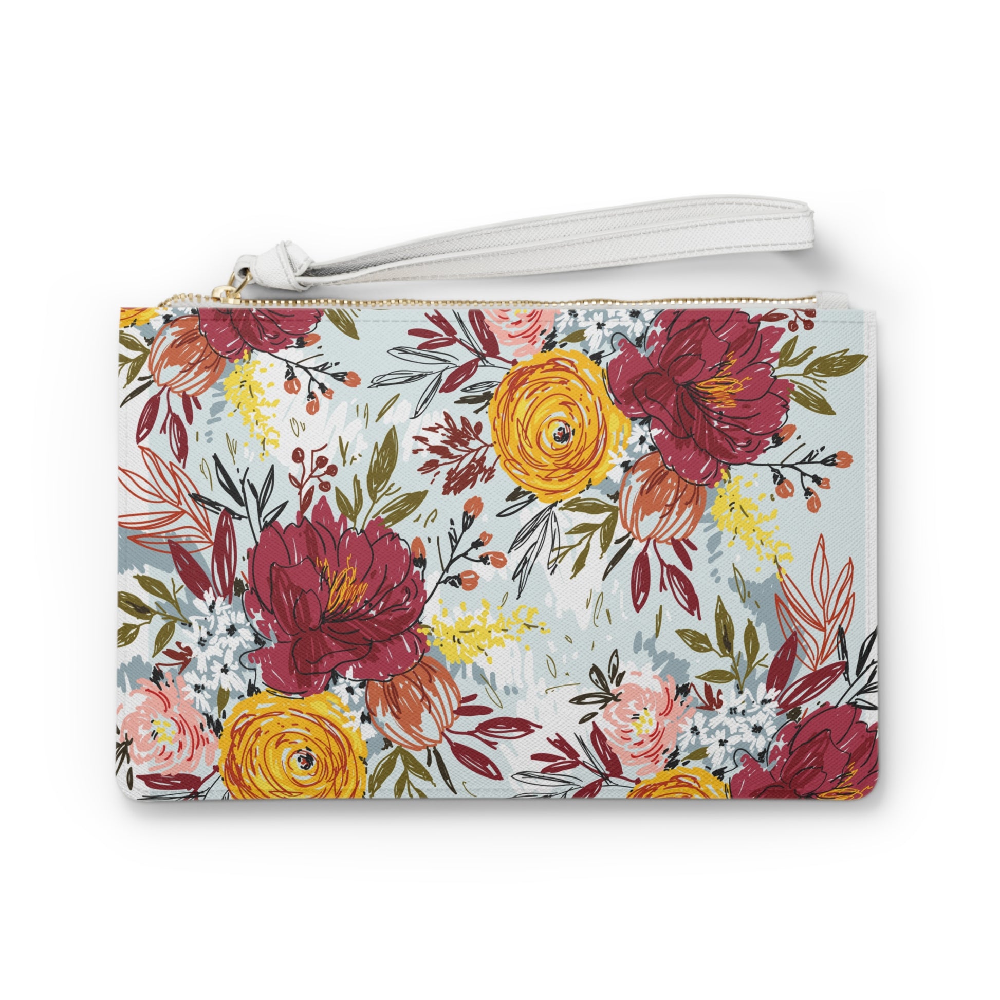 Spring Floral Clutch Bag Chic Accessory for Every Occasion Floral Zipper Wallet Elegant Flower Wallet, Women's Gift, Travel Wallet, Organizer Floral Print Accessory