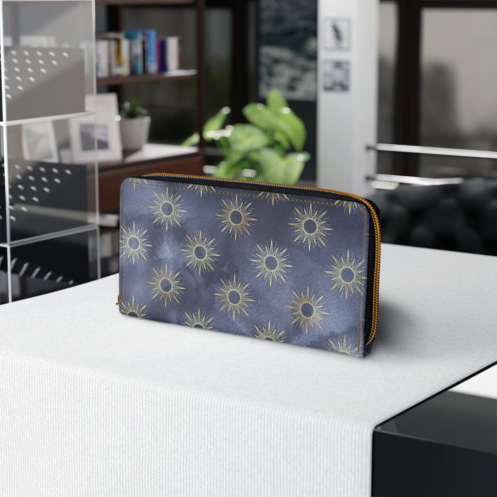 Celestial Pattern Zipper Wallet, Starry Wallet, Coin Purse, Unique Gift for Her, Cosmic Accessories, Travel Organizer