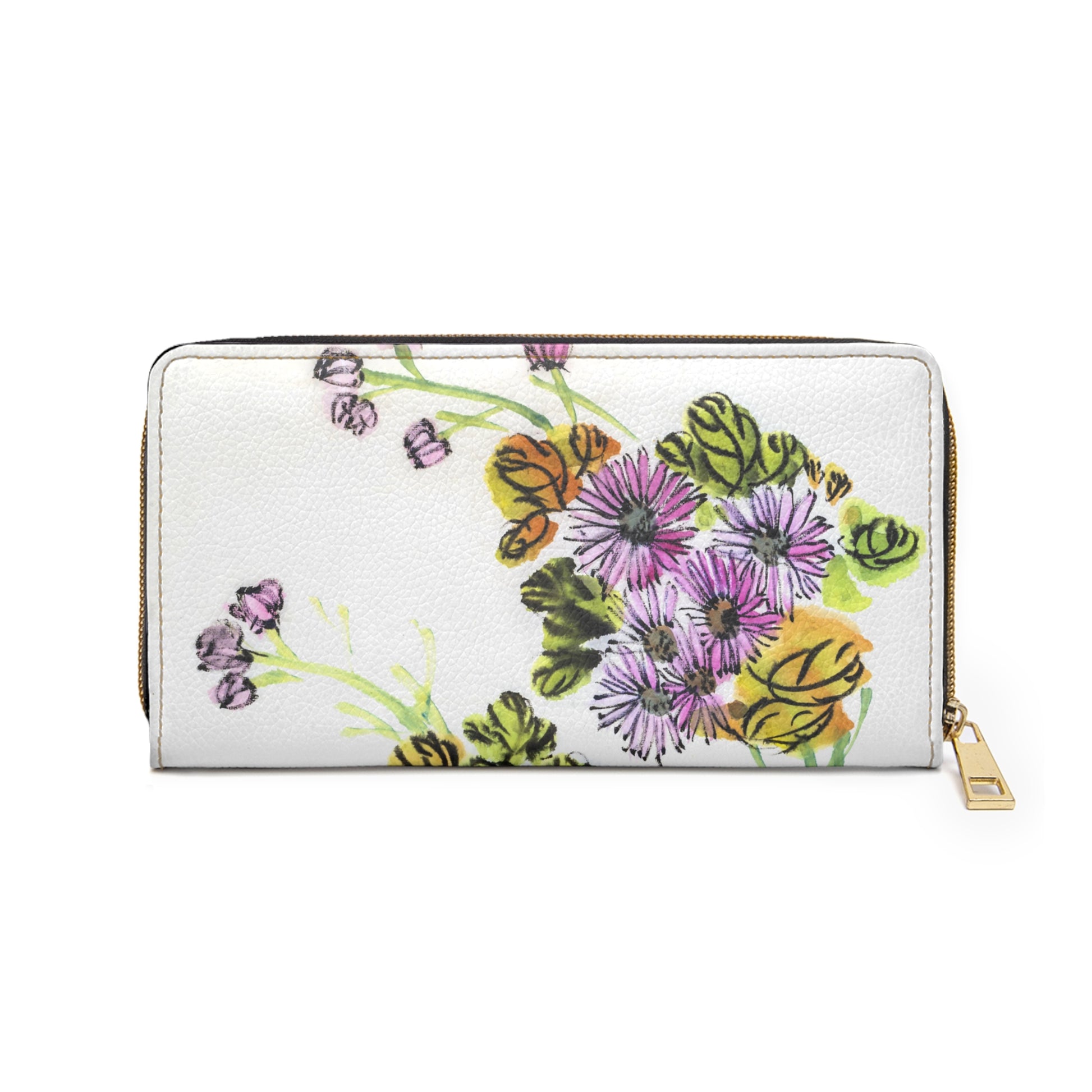 Floral Zipper Wallet Vibrant Blossom Wallet, Spring Accessory, Birthday Gift, Stylish Organizer, Everyday Essentials