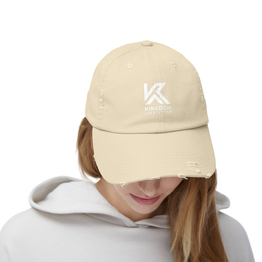 Stylish Unisex Distressed Cap - Kingdom Life Style Adjustable Hat Kingdom Lifestyle Cap Fa