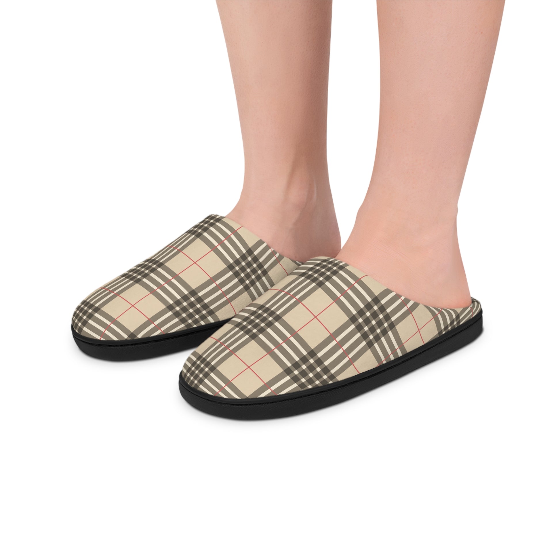 Cozy Plaid Women's Indoor Slippers | Perfect for Relaxing at Home  and fashionable loungewear warm winter footwear