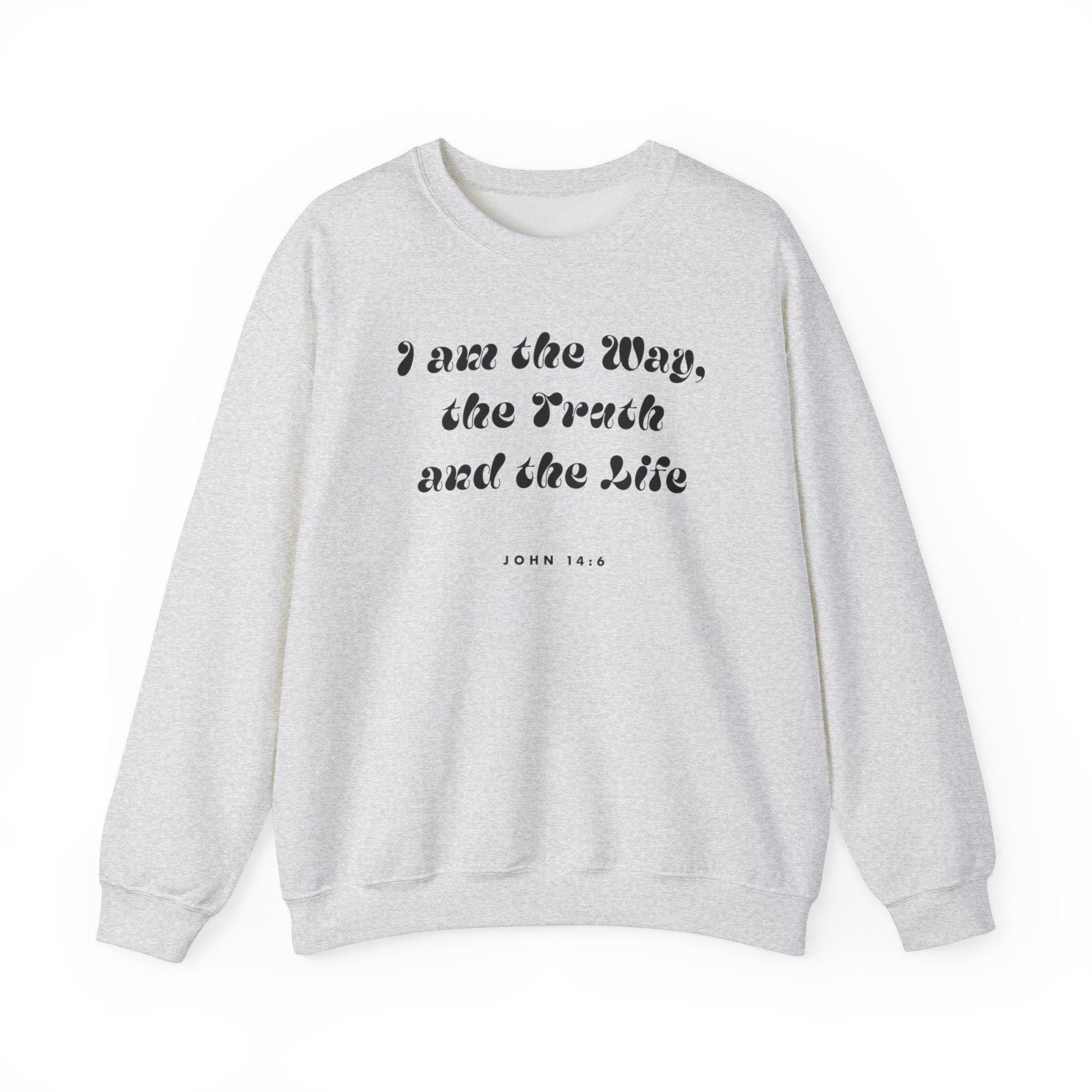 Unisex Sweatshirt Crewneck For Christian Men Women Gift Fashion The Way Bible Verse Shirt Scripture-based fashion Gift For Men women