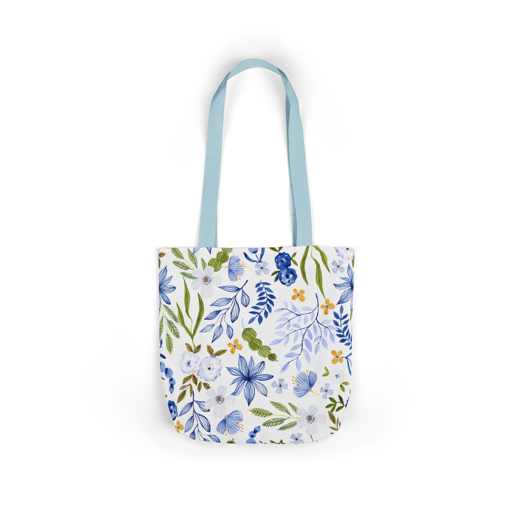 Floral Canvas Tote Bag Flower Handbag, Stylish Beach Tote, Vacation Bag