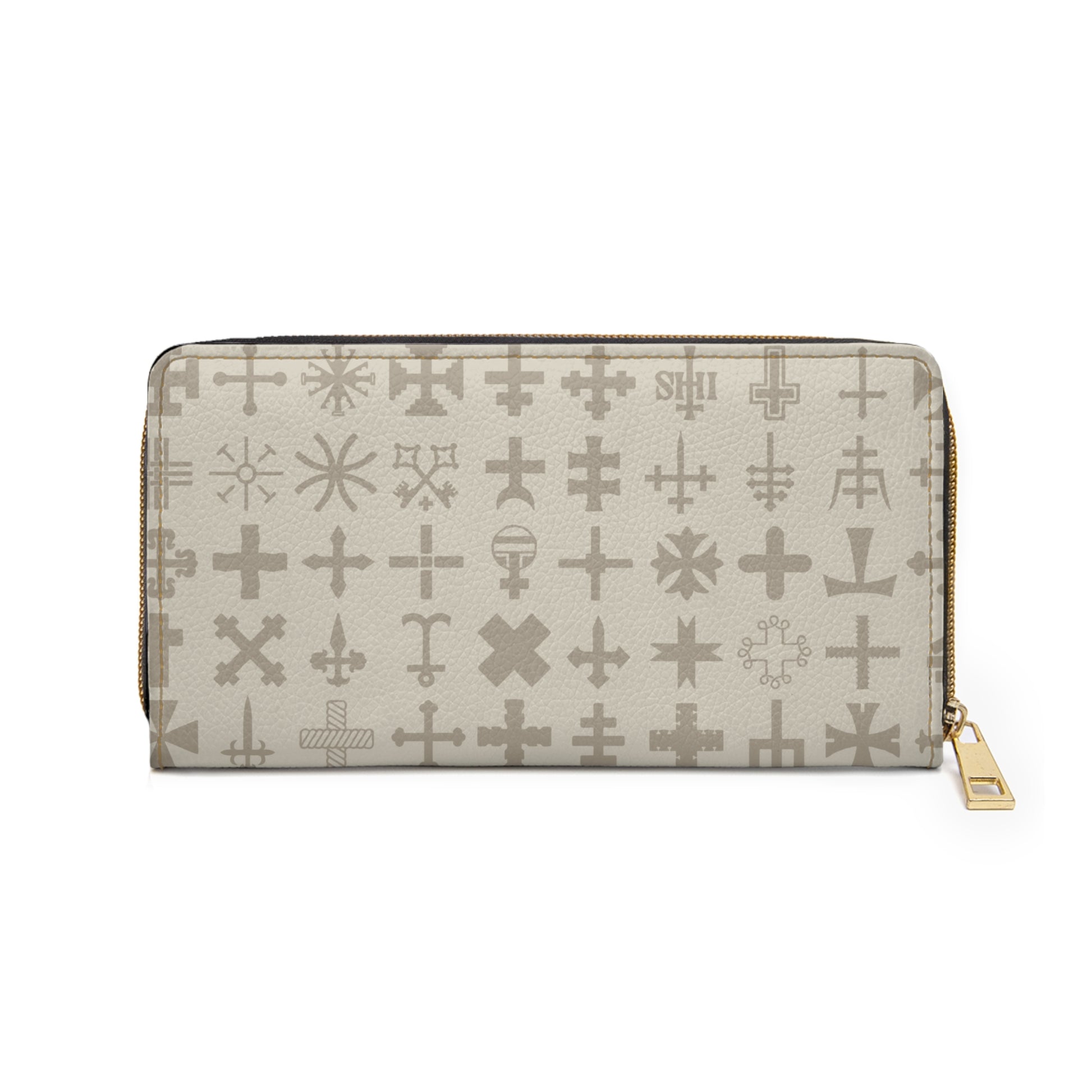 Stylish Cross Print Zipper Wallet | Elegant Storage for Essentials, Minimalist Wallet, Unique Gift, Everyday Use, Travel Accessory