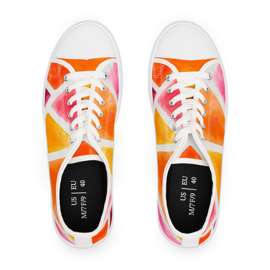 Colorful Sneakers for Women, Stylish Shoes, Trendy Tennis Shoes, Fashion Sneakers, Rainbow Low Top Sneakers Modern look