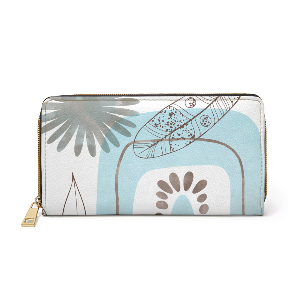 Mod Elegant Abstract Pattern Zipper Wallet, Modern Clutch for Women, Stylish Purse, Gift for Her, Minimalist Accessory