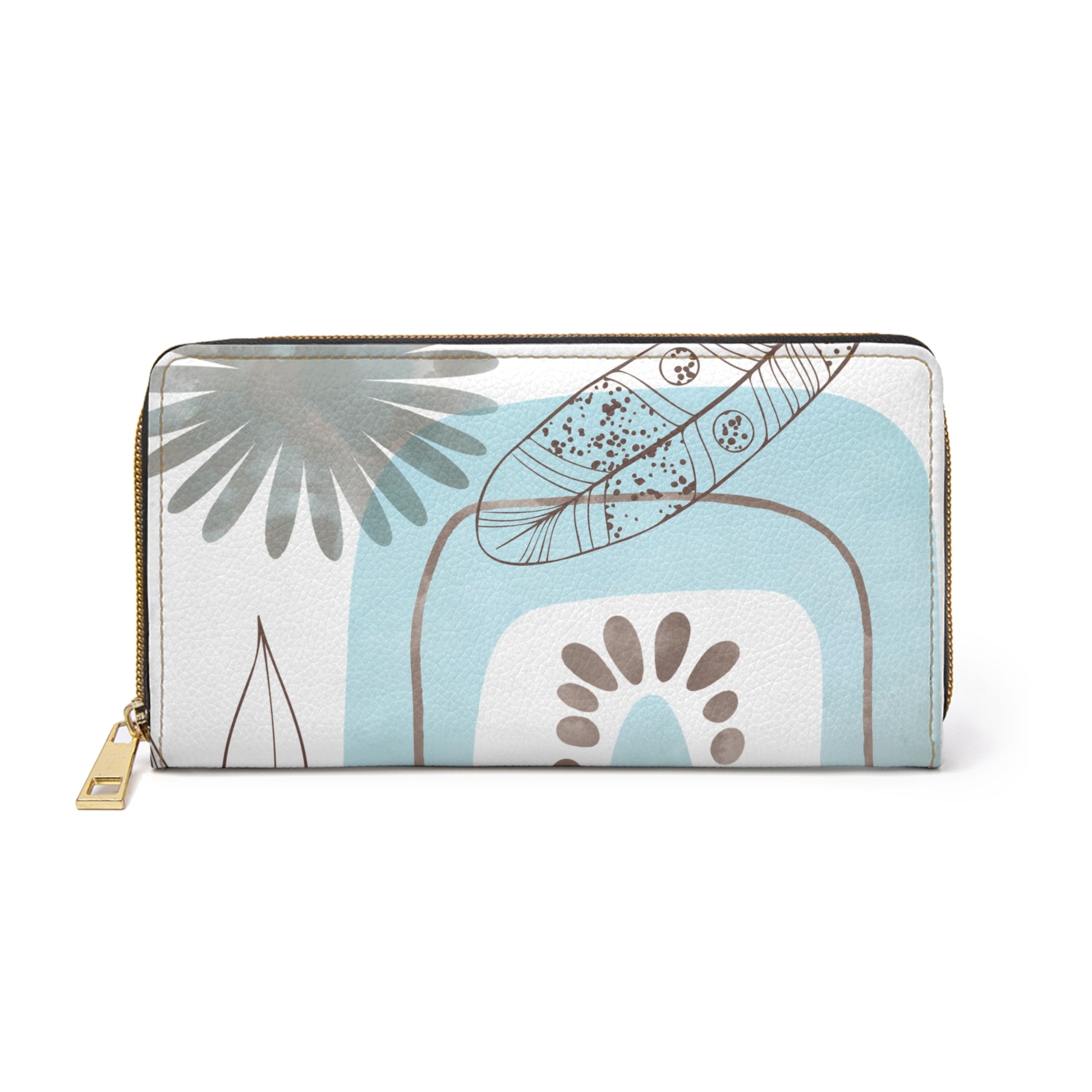 Mod Elegant Abstract Pattern Zipper Wallet, Modern Clutch for Women, Stylish Purse, Gift for Her, Minimalist Accessory