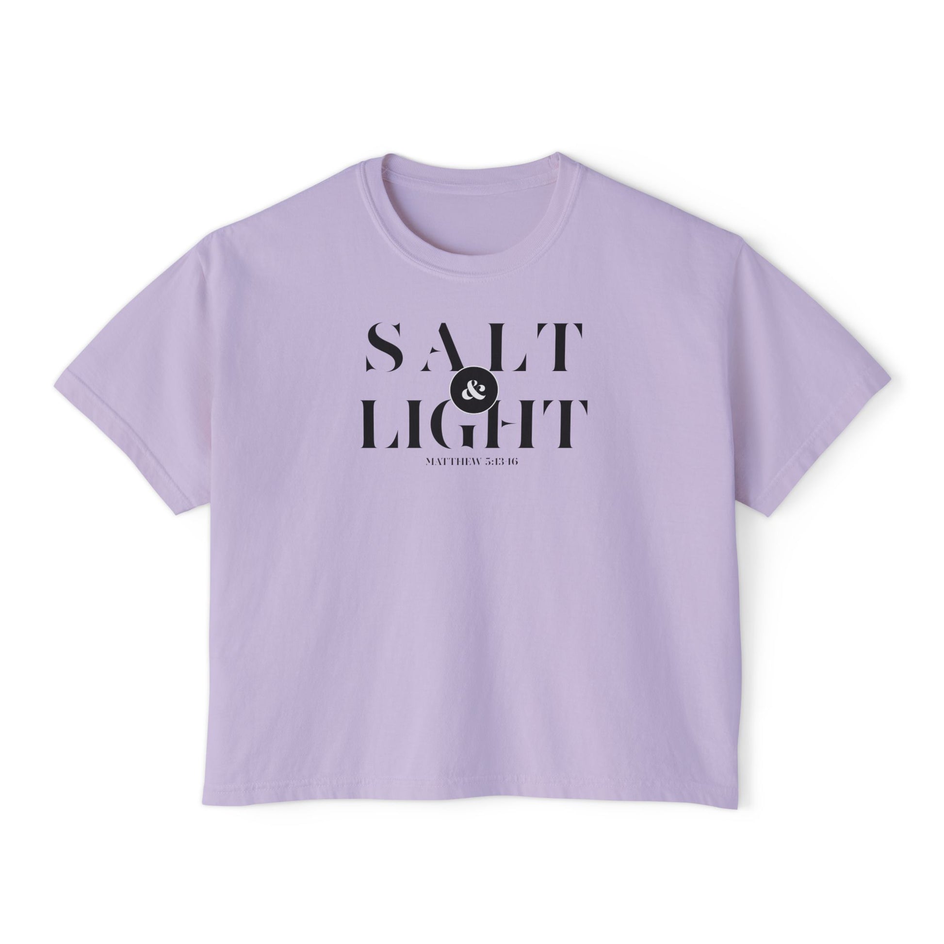 T-shirt Salt and Light Bible Verse T Shirt Christian Apparel Religious Gift Shirt Faith Shirt Clothing Gift For Friend Boxy Tee - Salt & Light Scripture Tee