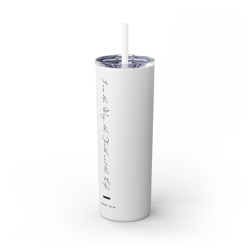 Skinny Tumbler For Gift The Way Truth and Life Shirt Bible Verse Tumbler For Drinks Gift Ware Home Decor Kitchen drink Bottle Glass