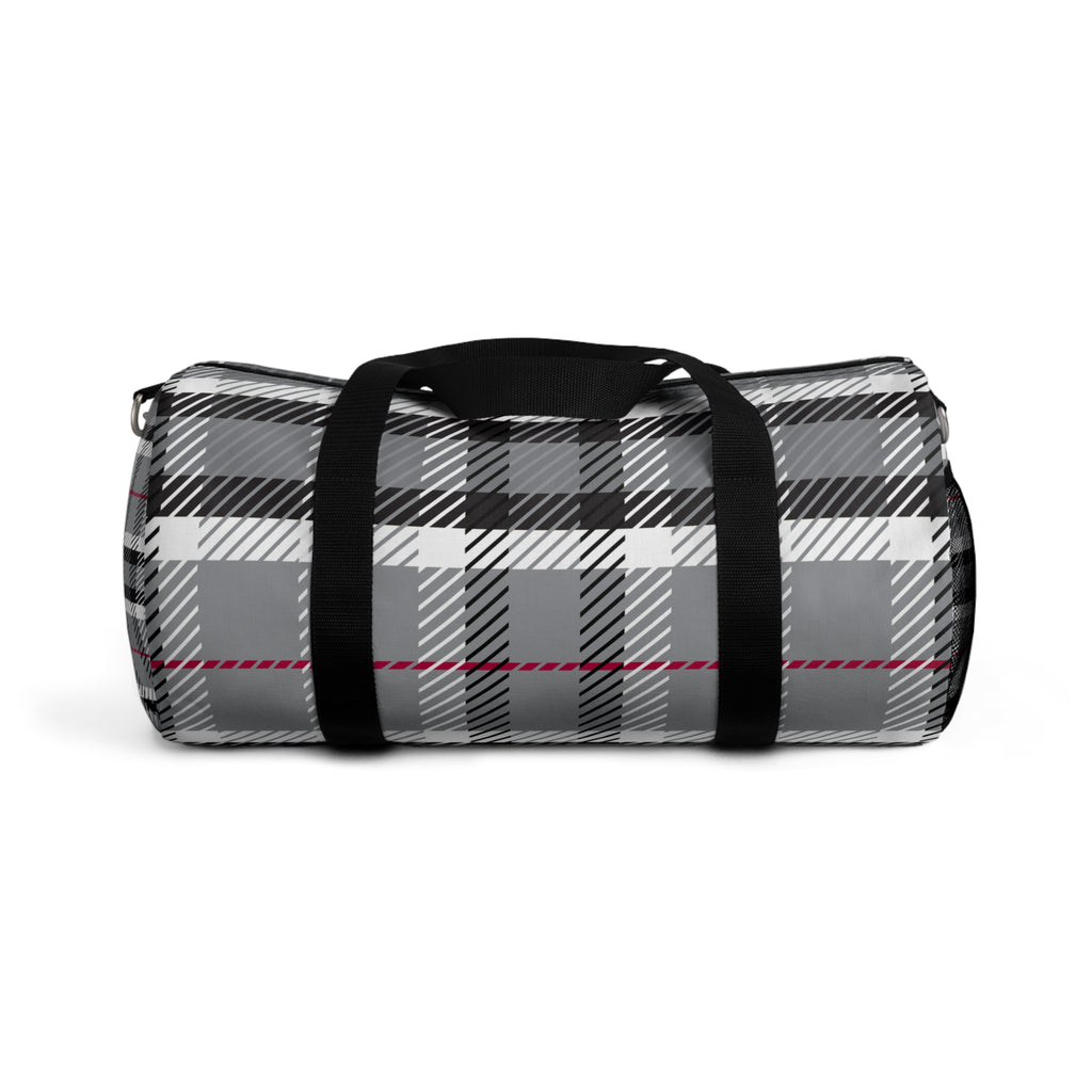 Designer Plaid Print Duffel Bag For Her Travel Bag Gift for Her Best Friend Gift Duffel Bag Modern Gym Yoga Gear for Fitness Enthusiasts Stylish Plaid Duffel Bag for Travel & Gym