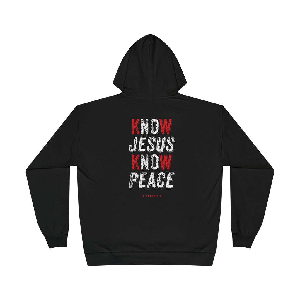 Sweatshirt Hoodie For Christian Men Women Gift For Dad Mom Black Pullover Hoodie Sweatshirt Apparel Know Jesus Know Peace Scripture