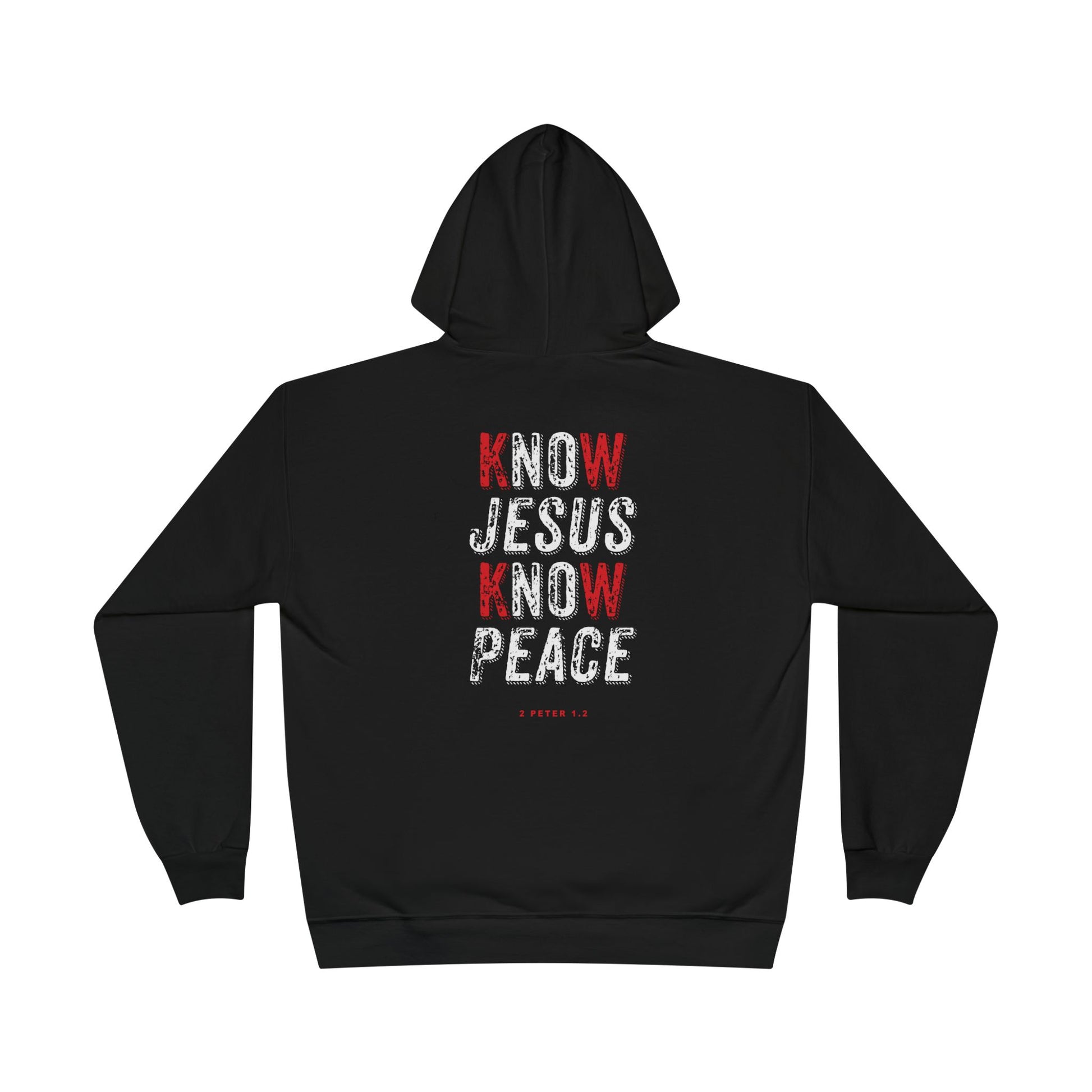 Sweatshirt Hoodie For Christian Men Women Gift For Dad Mom Black Pullover Hoodie Sweatshirt Apparel Know Jesus Know Peace Scripture