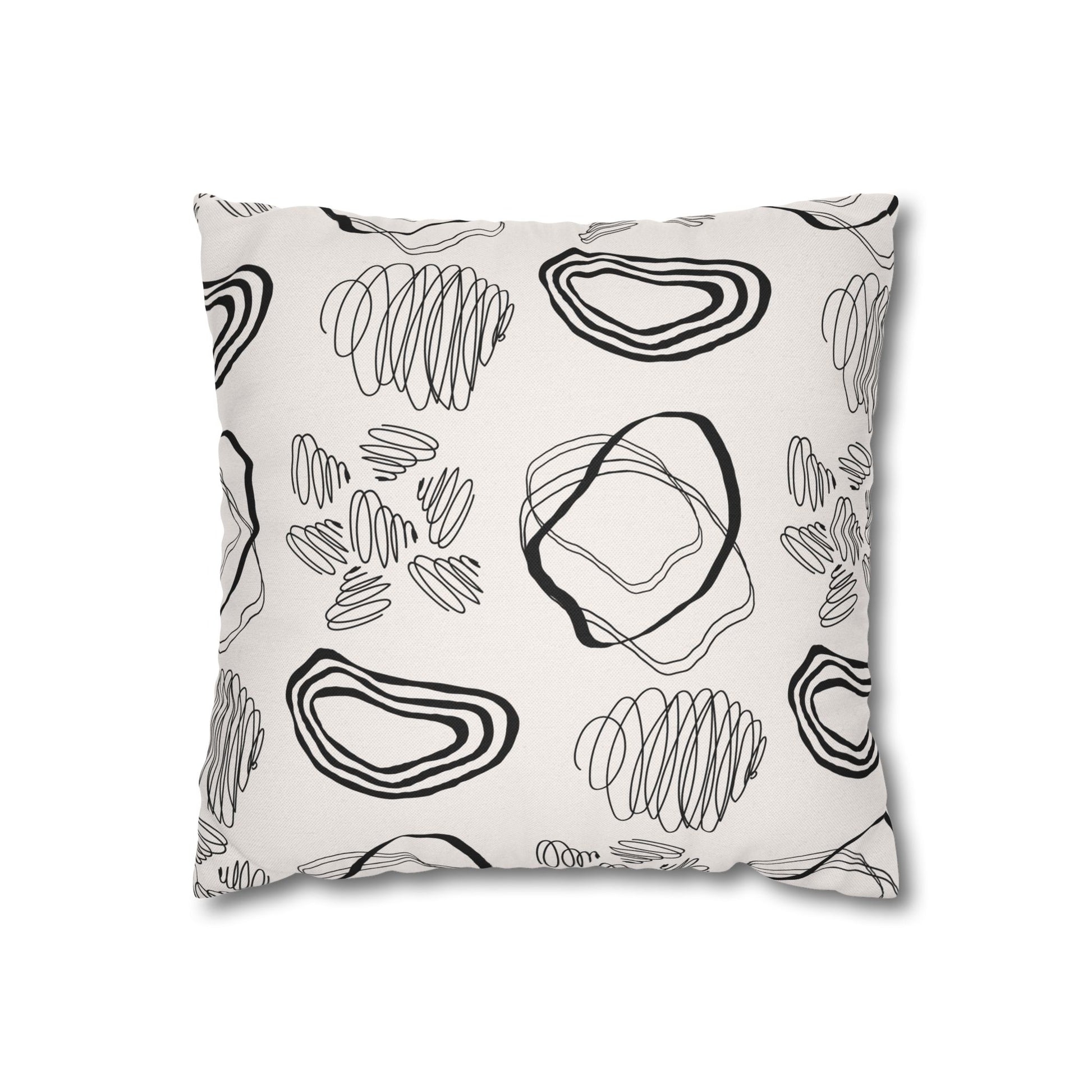 Abstract Line Art Pillowcase Modern Home Decor, Stylish Throw Cushion, Boho Accent Pillow, Gift for Housewarming, Minimalist Design