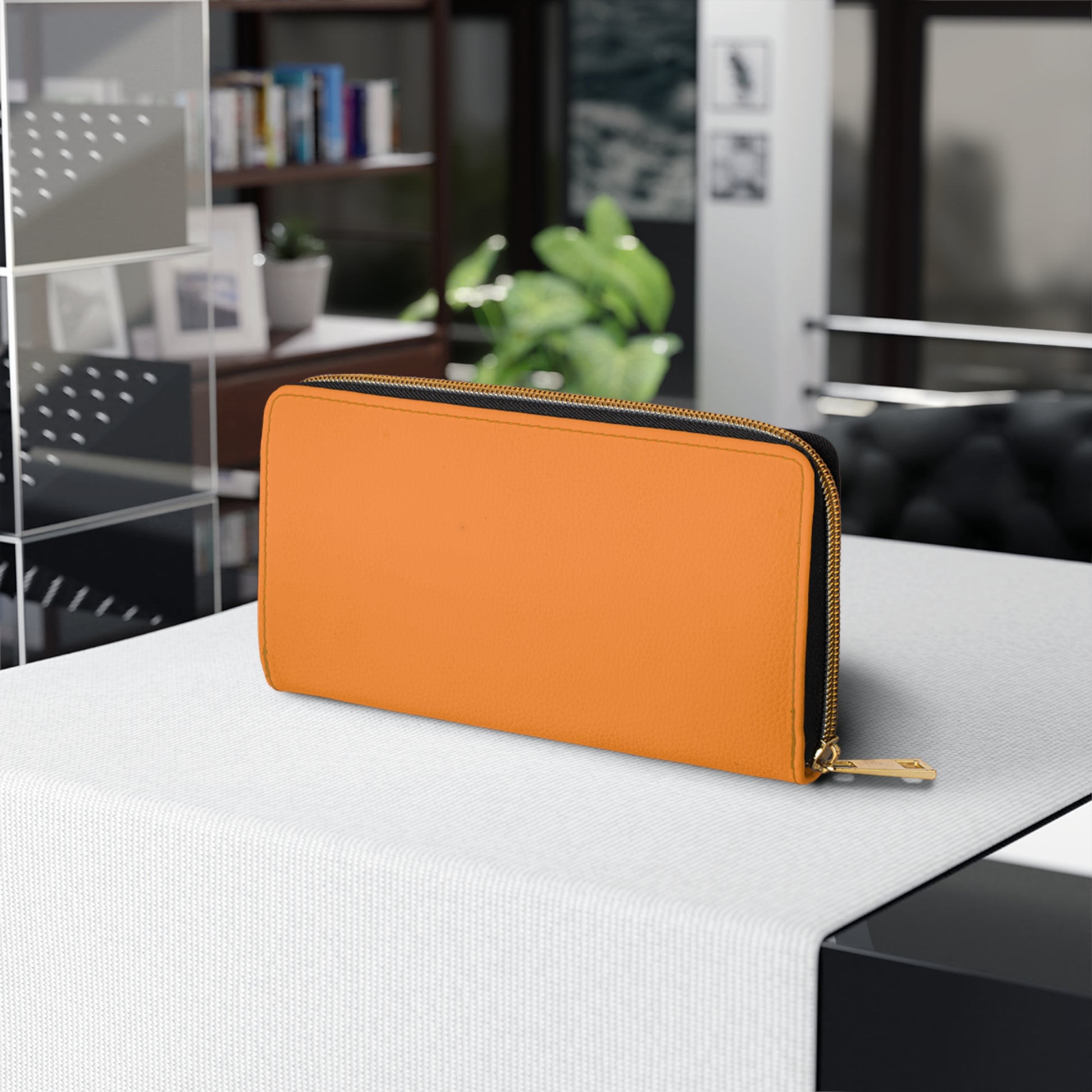 Orange Stylish Zipper Wallet - Perfect for Everyday Use, Secure Storage for Cards & Cash, Great Gift for Birthdays, Holidays, Travelers, Minimalist