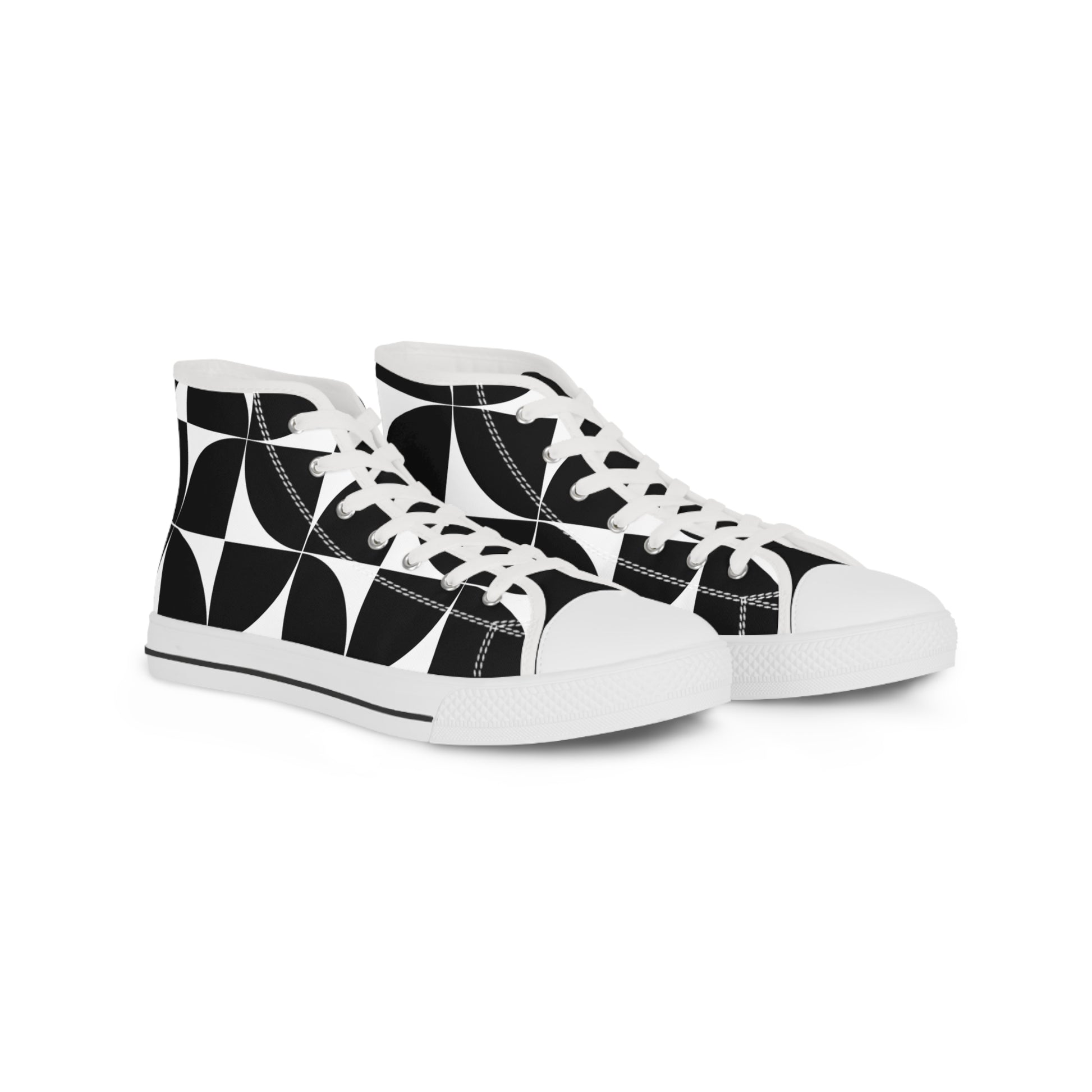 Mens Designer Stylish Black and White High Top Sneaker Trendy Footwear for Every Occasion Mens Sneakers