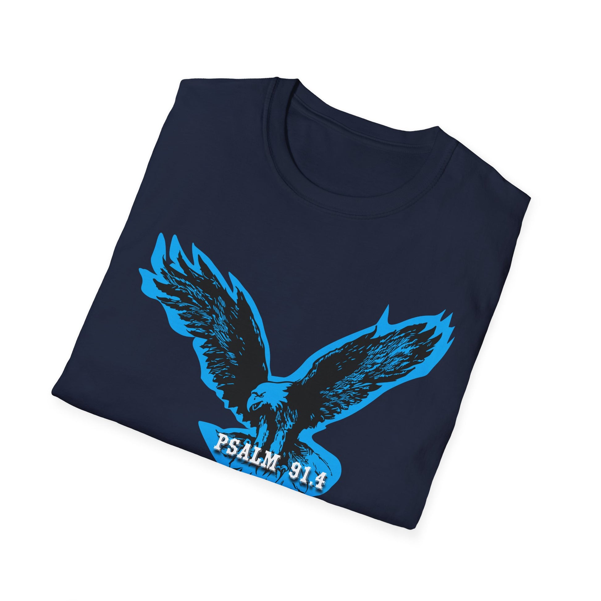 Eagle Tshirt For Men Women Bible Verse Shirt Gift For Mom Dad Softstyle T-Shirt Bible Verse Psalm 91 Tee