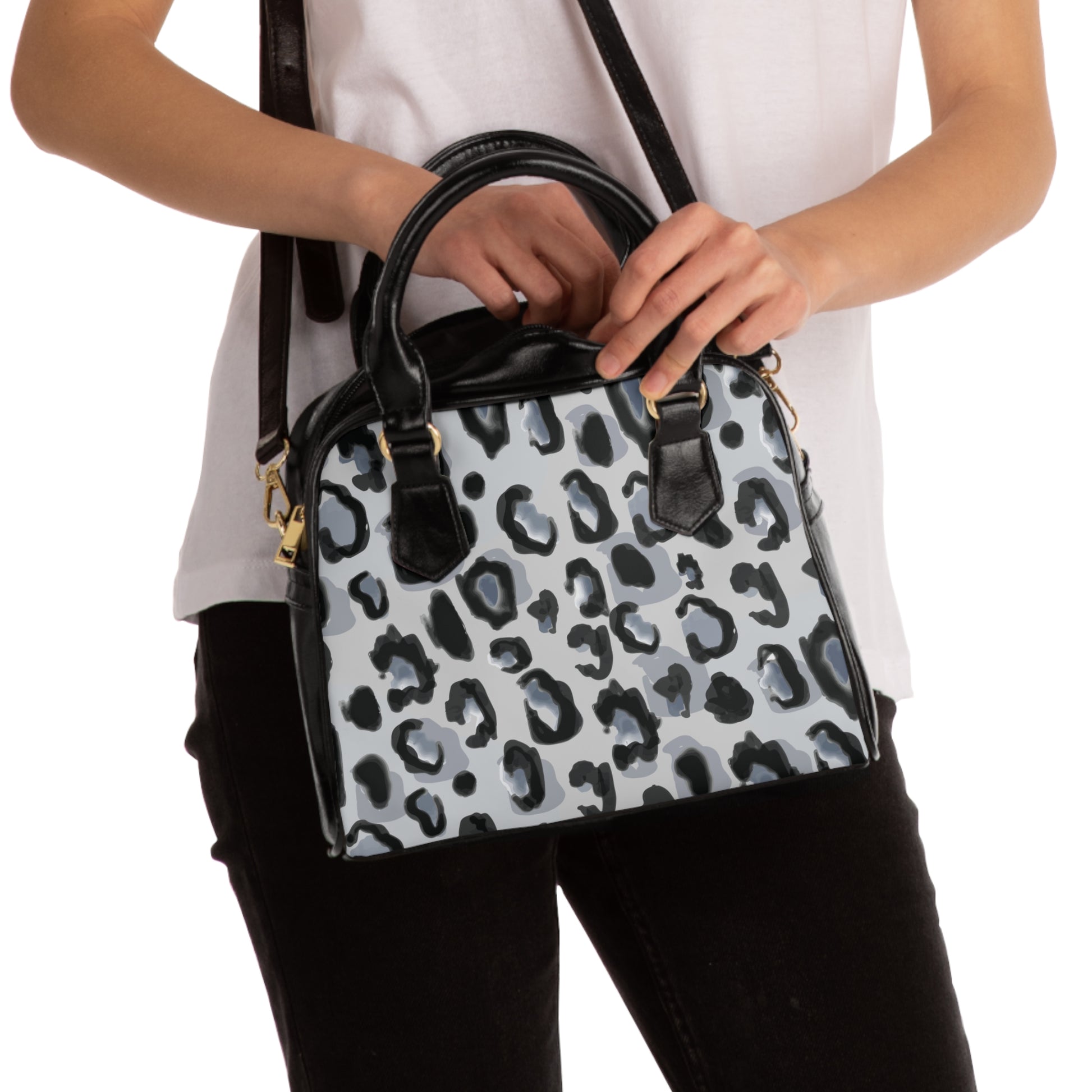 Chic Leopard Print Shoulder Handbag, Trendy Tote Bag, Fashionable Handbag, Everyday Purse, Stylish Accessory, Gift for Her