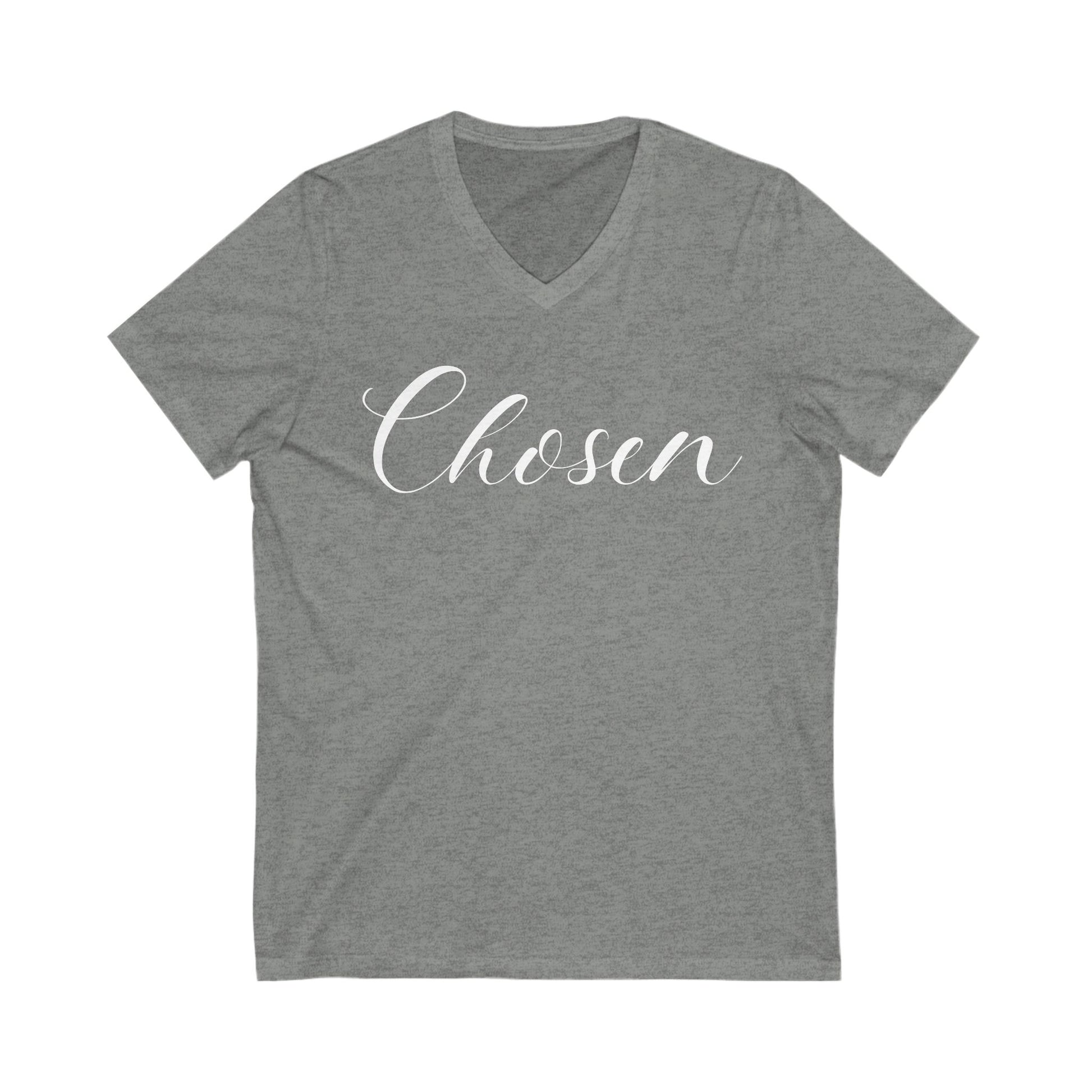 Christian Soft Cotton T-Shirt For Christian Women Gift Shirt V Neck Tee For Mom Gift Apparel Tee Chosen Tee
