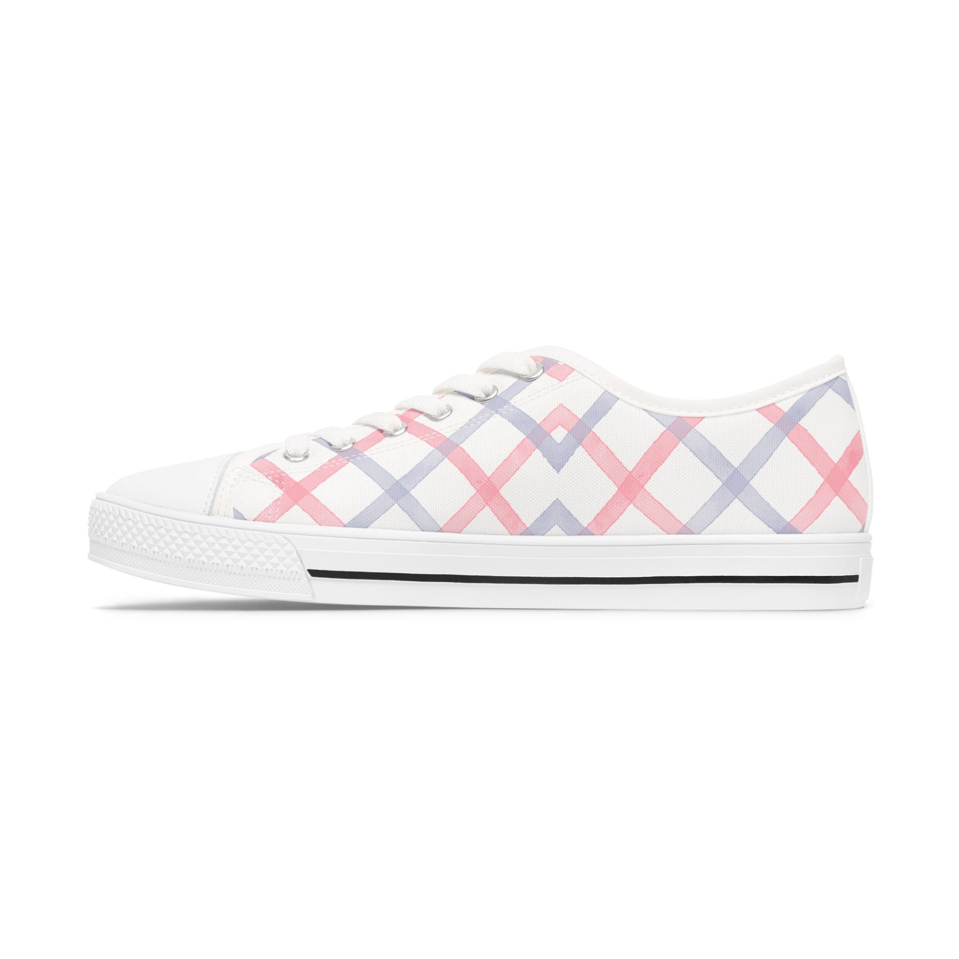 Women's Designer Soft Plaid Low Top Sneakers Womens Converse Sneakers Sneakers For Women Low Top Sneakers Canvas Lace Up Girls Ladies Flat
