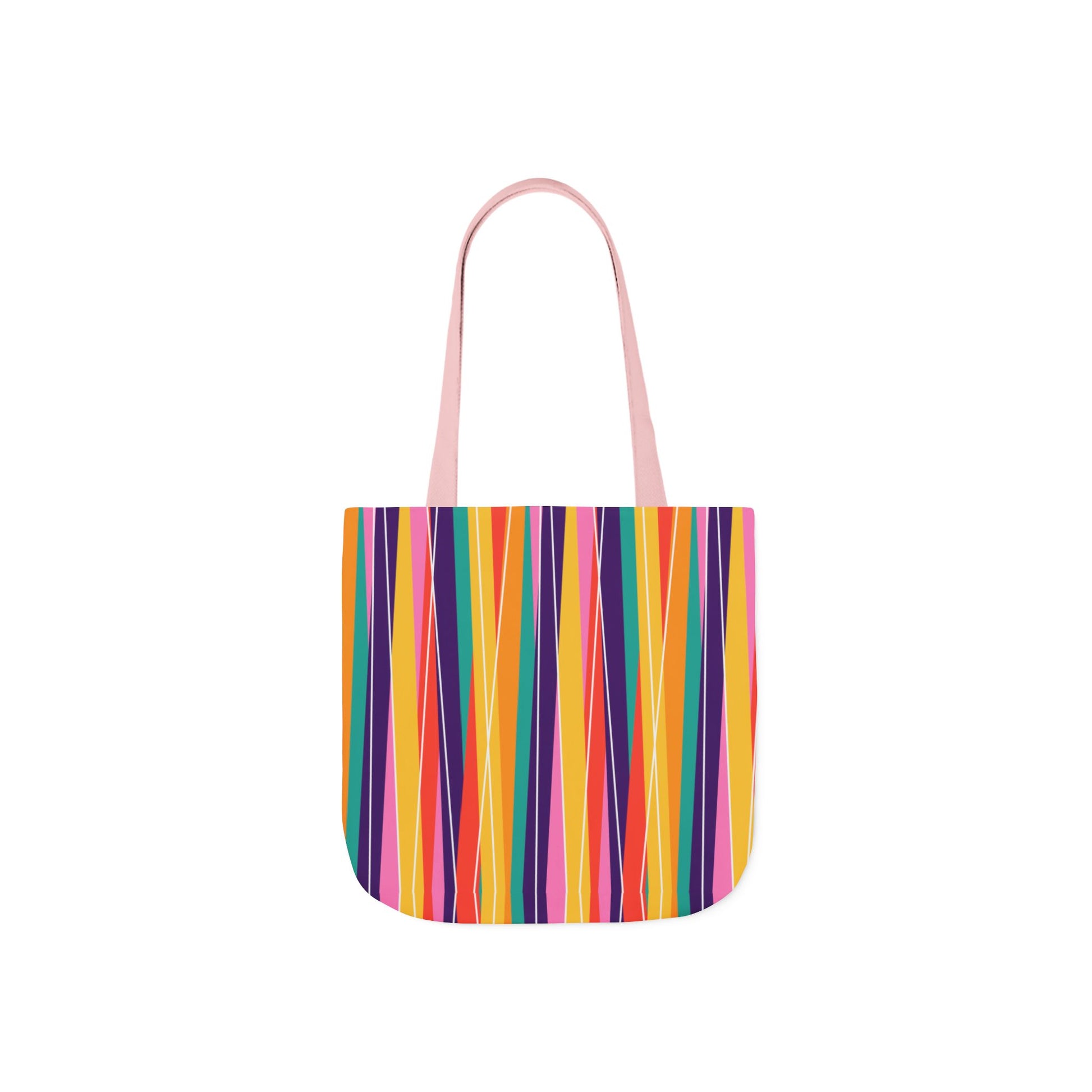 Colorful Striped Canvas Tote Bag, Fun Gift for Beach, Shopping, Travel, Eco-Friendly Bag, Summer Essential, Bright Design