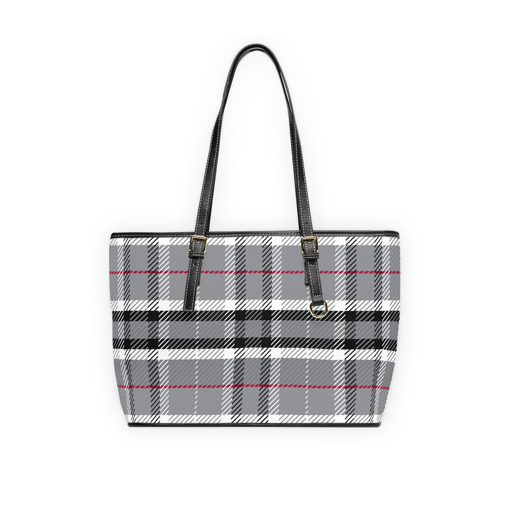 Make Your Fashion Statement With This Chic Black and White PU Leather Plaid Shoulder Bag Luxury Rose Print PU Leather Tote Bag, Stylish Handbag, Chic Accessory, Everyday Use, Great for Gifts, Summer Outings, Fashionable. Limited Supply!