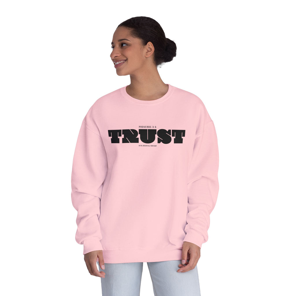 Sweatshirt For Christian Men Women Sweatshirt Apparel Gift For Christian Apparel Modern Clothing Trust in the Lord Bible Verse Tee