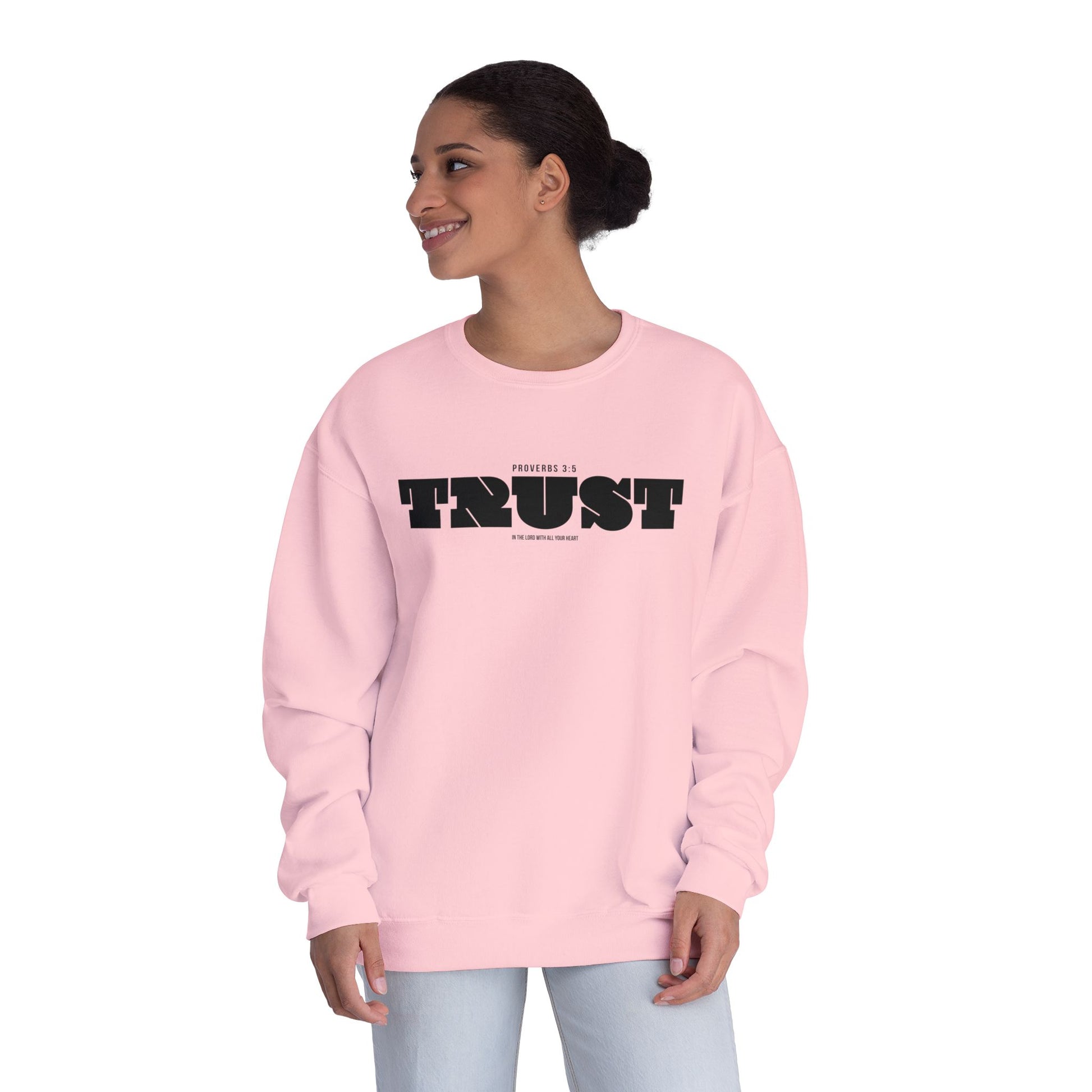 Sweatshirt For Christian Men Women Sweatshirt Apparel Gift For Christian Apparel Modern Clothing Trust in the Lord Bible Verse Tee