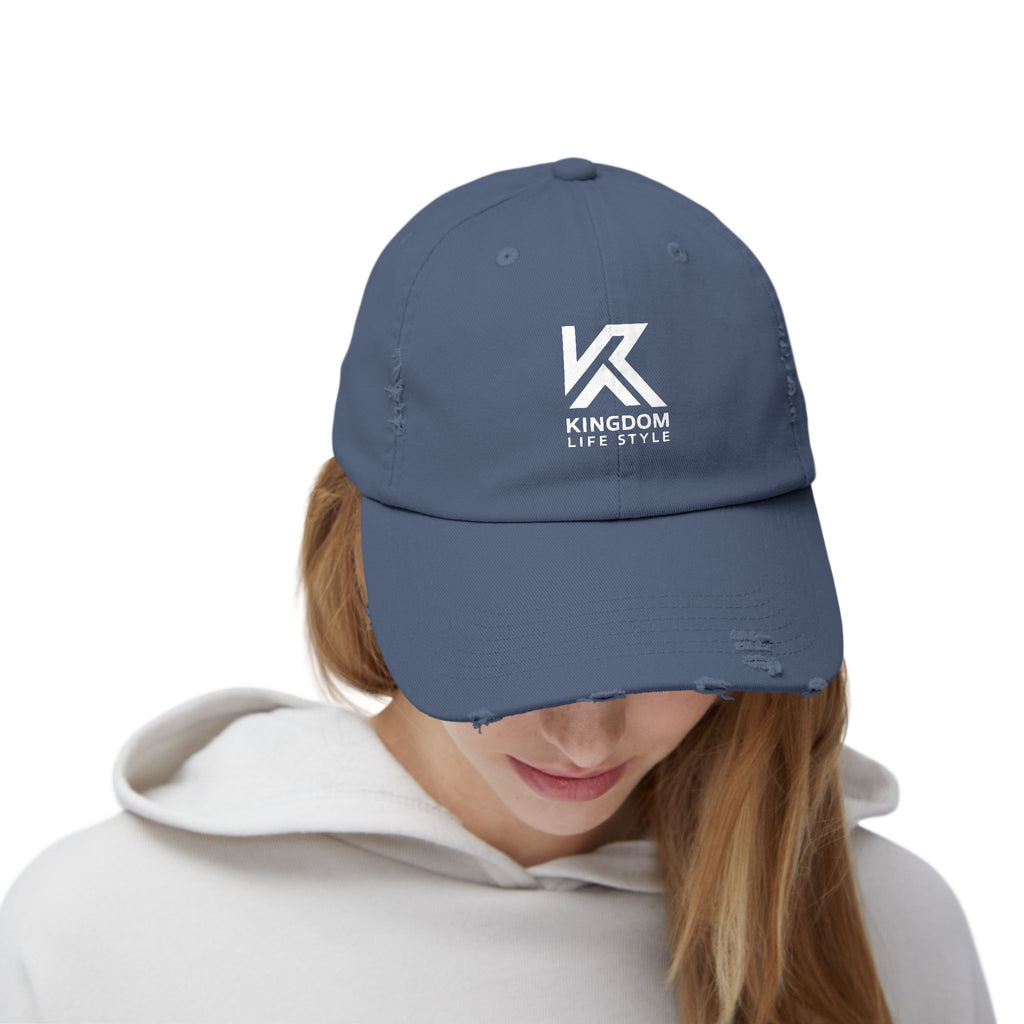 Stylish Unisex Distressed Cap - Kingdom Life Style Adjustable Hat Kingdom Lifestyle Cap Fa