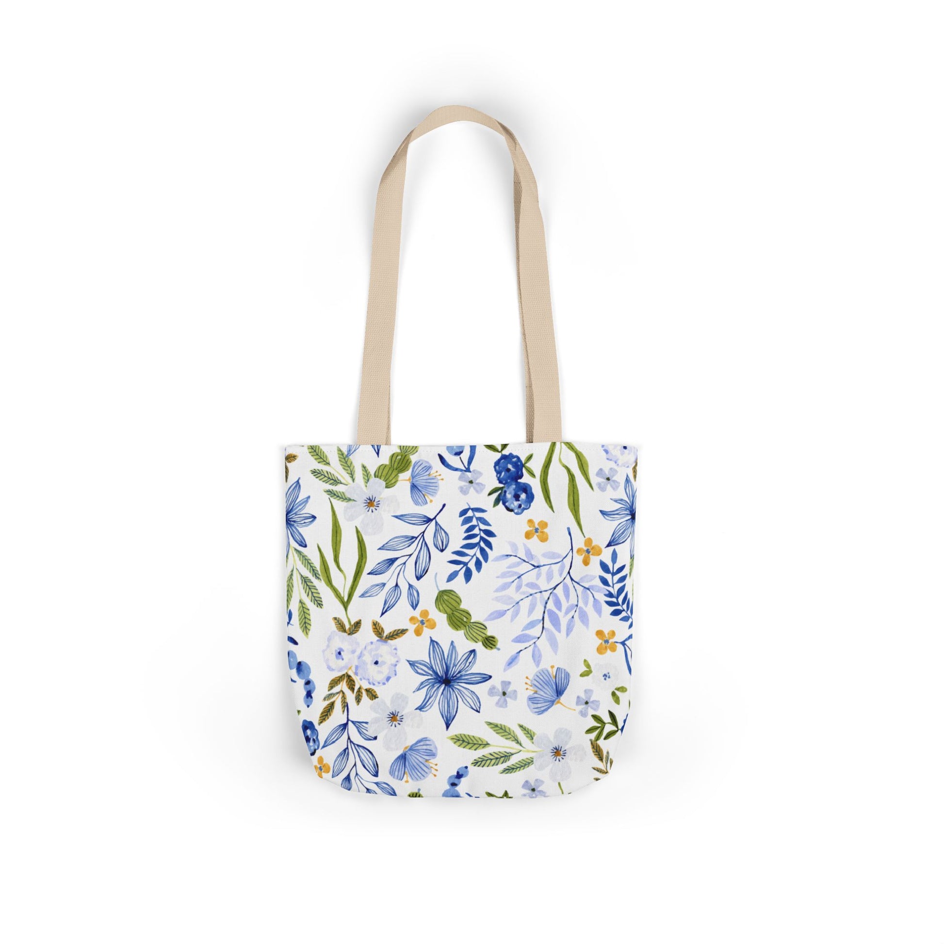 Floral Canvas Tote Bag Flower Handbag, Stylish Beach Tote, Vacation Bag