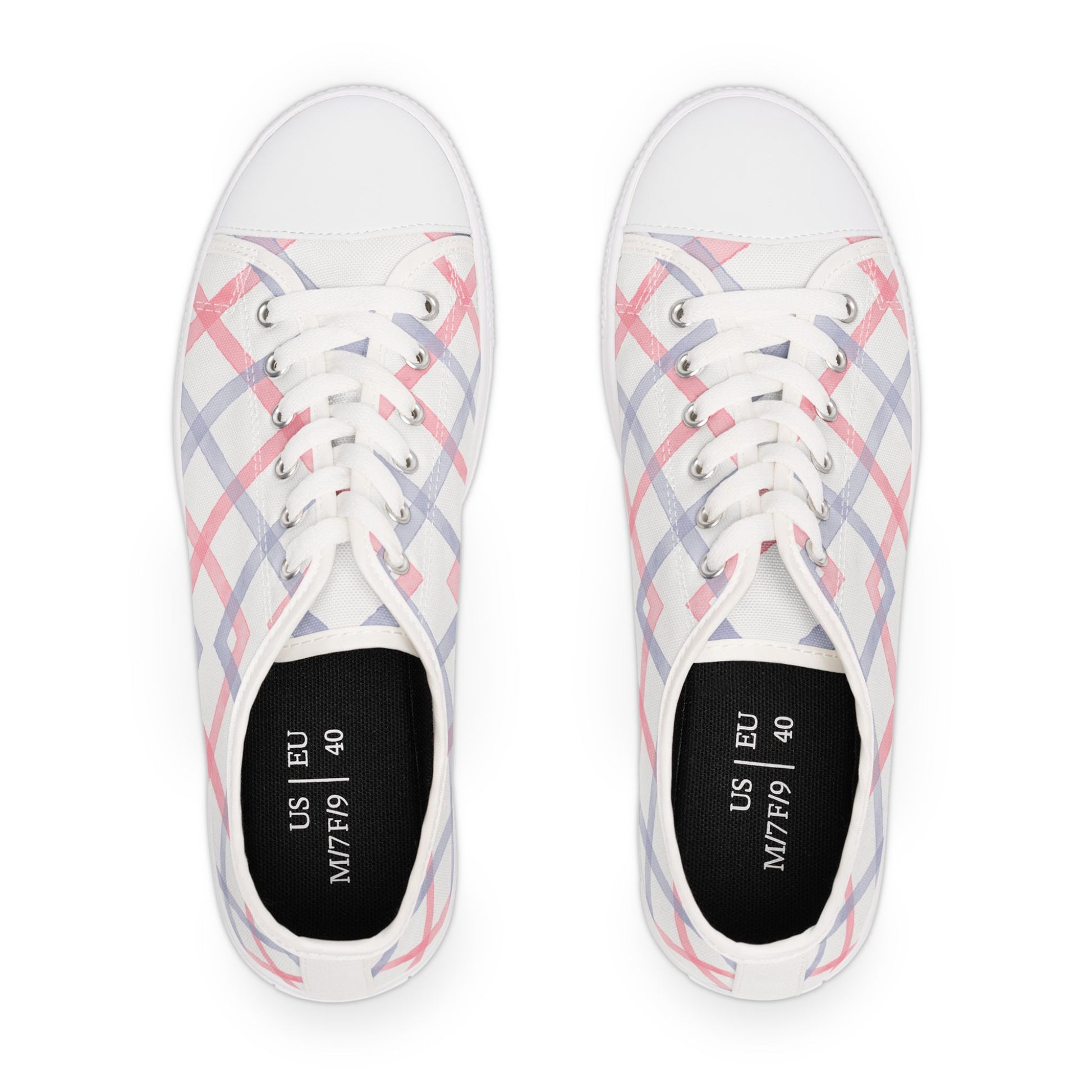 Women's Designer Soft Plaid Low Top Sneakers Womens Converse Sneakers Sneakers For Women Low Top Sneakers Canvas Lace Up Girls Ladies Flat