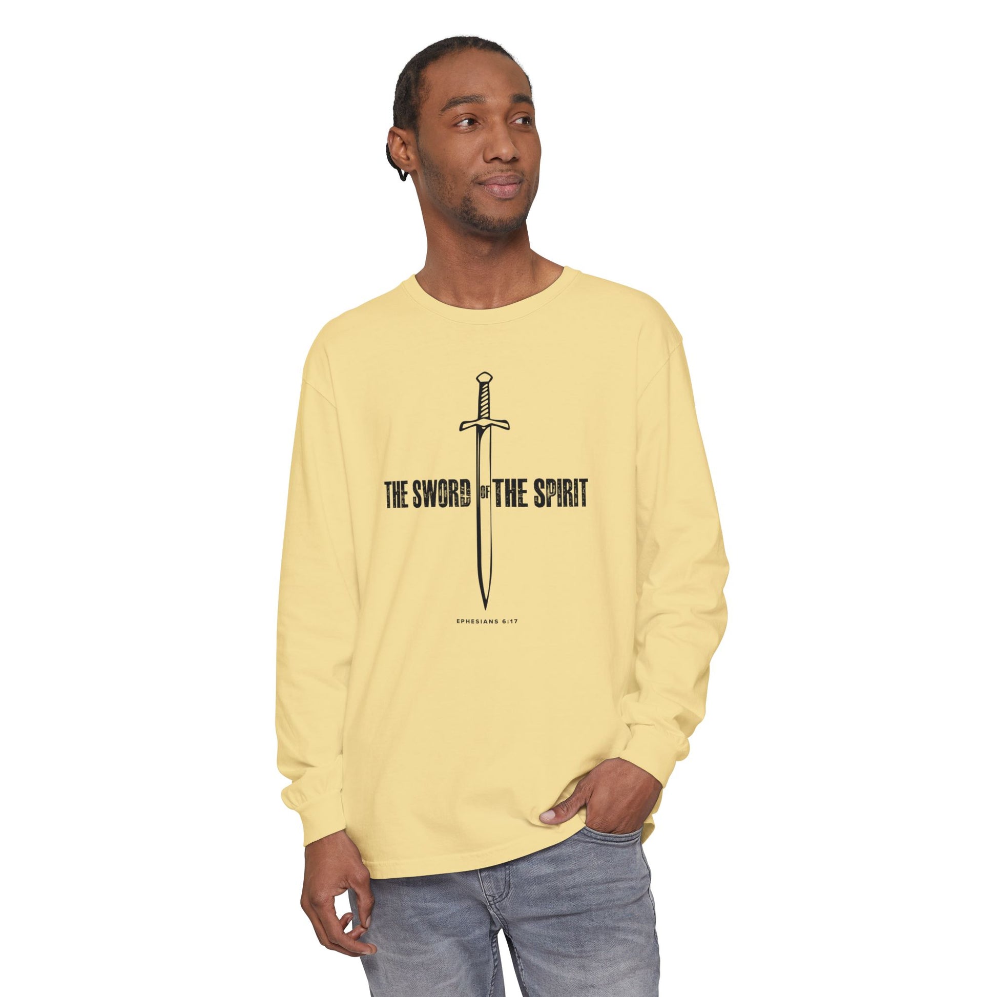 Christian Long Sleeve TShirt For Christian Mom Dad  For Christian Men Christian Shirt, Bible Verse T-Shirt, Religious Outfit, Retro Faith T Shirt, Christian Cross Graphic Tees, Jesus Shirt, Religious Gift Shirt Long Sleeve Tee Apparel Bible Verse Ephesian