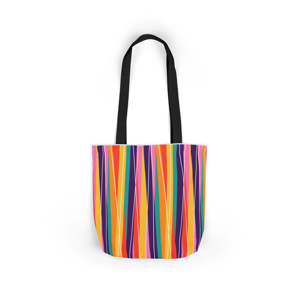 Colorful Striped Canvas Tote Bag, Fun Gift for Beach, Shopping, Travel, Eco-Friendly Bag, Summer Essential, Bright Design