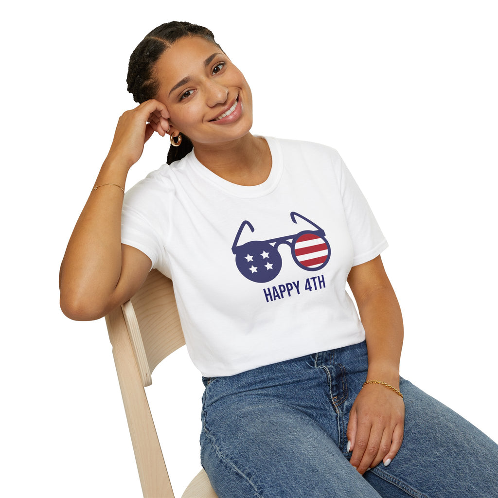 Happy 4th of July Unisex Softstyle T-Shirt Hoiiday Tee Independence Day Shirt