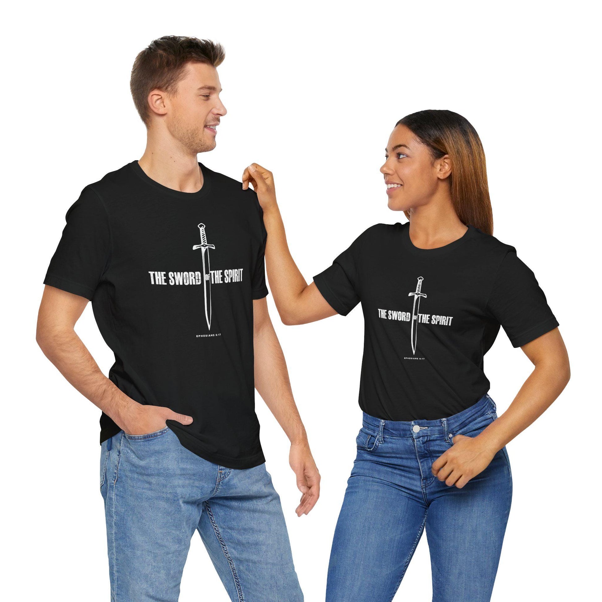 Christian Tshirt For Christian Men Women Short Sleeve Tee, Christian Apparel Bible Verse The Sword of the Spirit Scripture Graphic Tee